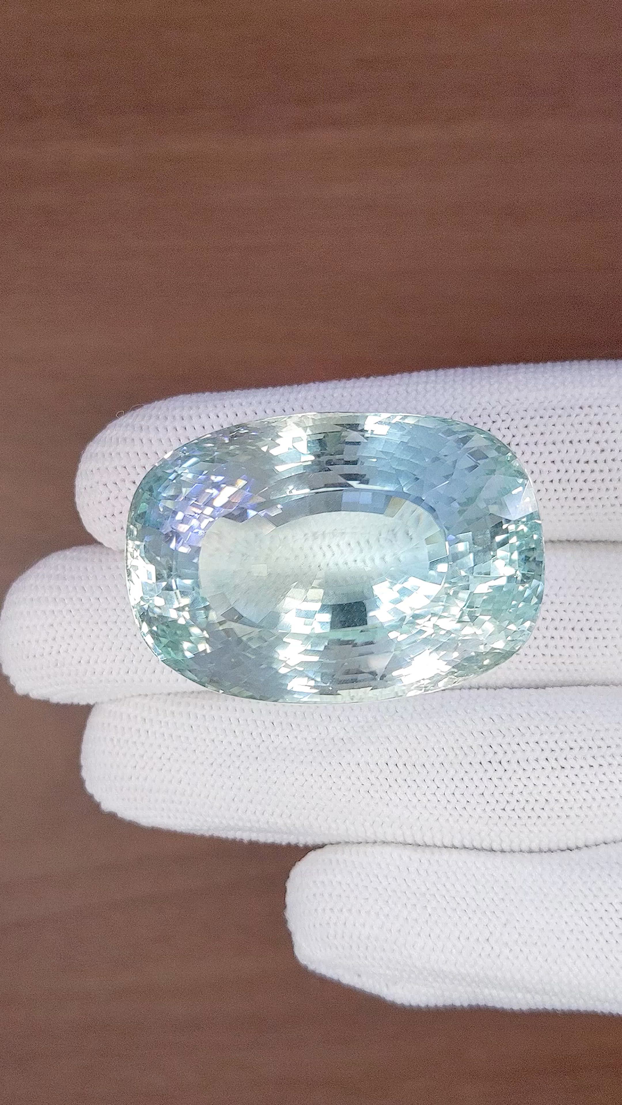 284.50 Ct. Bluish Green Topaz from Burma (Myanmar) Size Video