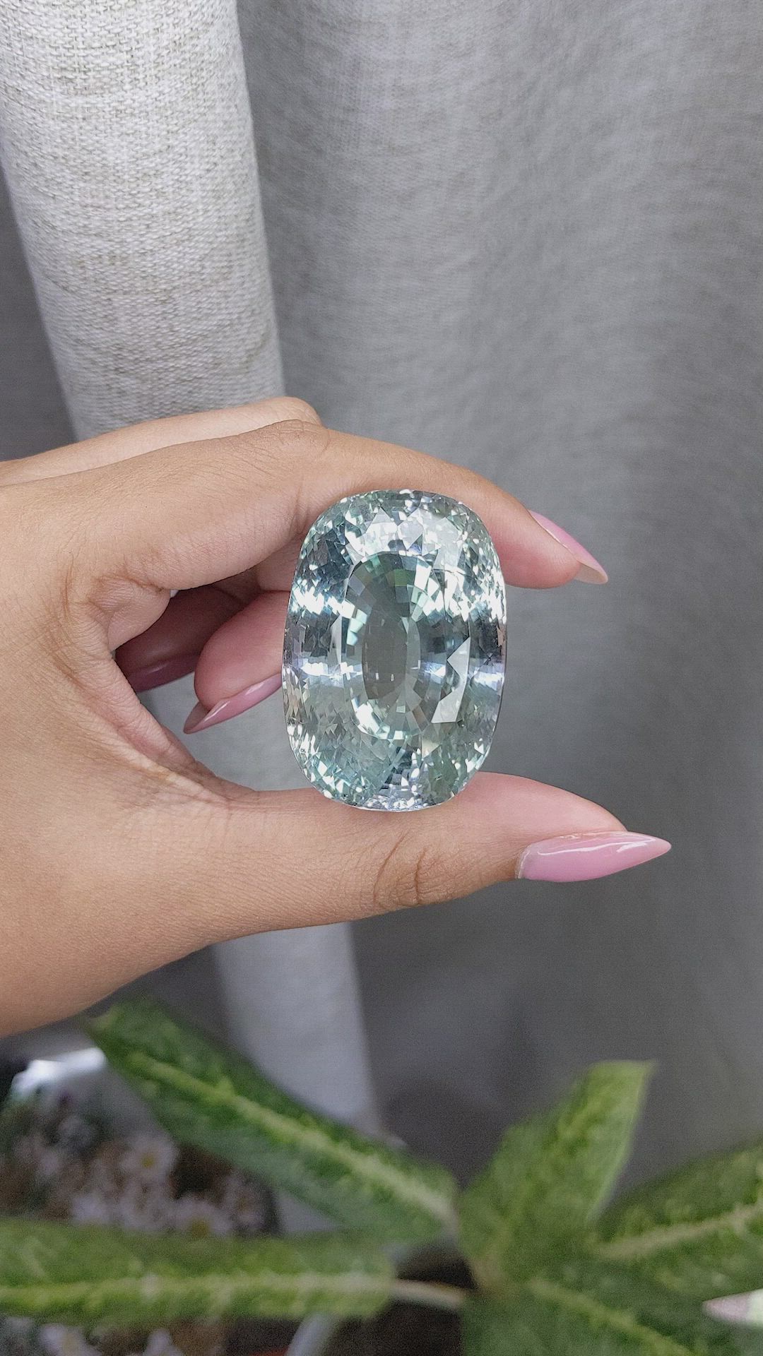 284.50 Ct. Bluish Green Topaz from Burma (Myanmar) Size Video