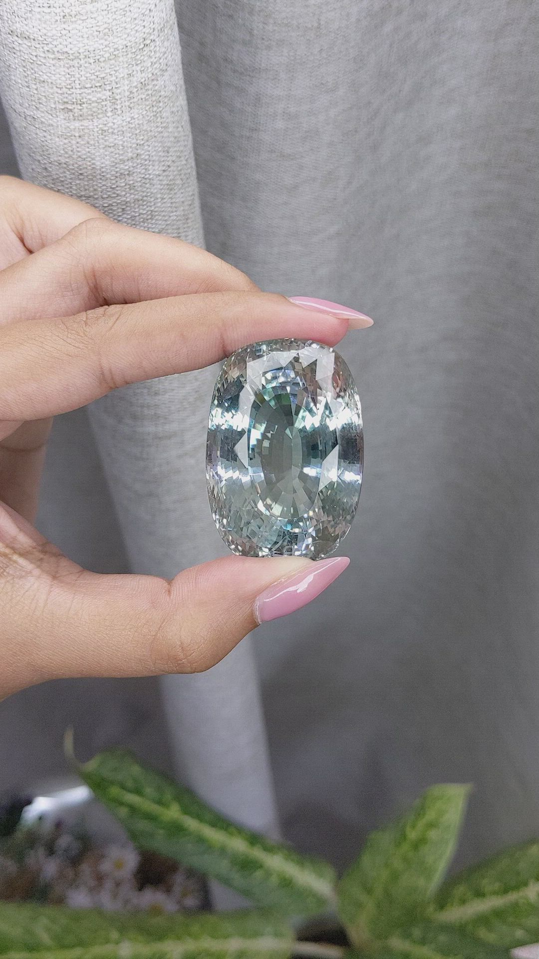 284.50 Ct. Bluish Green Topaz from Burma (Myanmar) Size Video