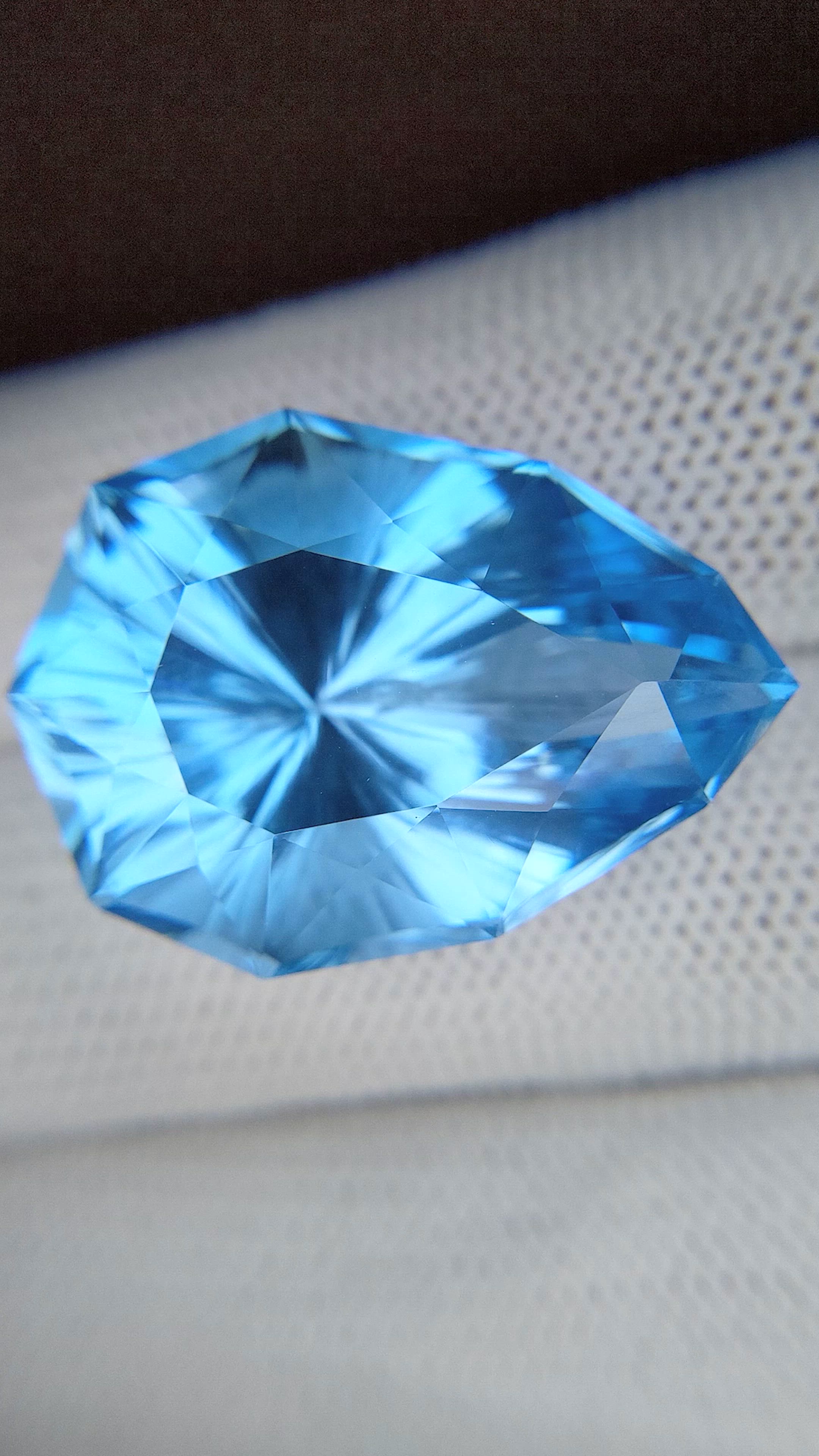 56.68 Ct. Blue Topaz from Ceylon (Sri Lanka) Size Video