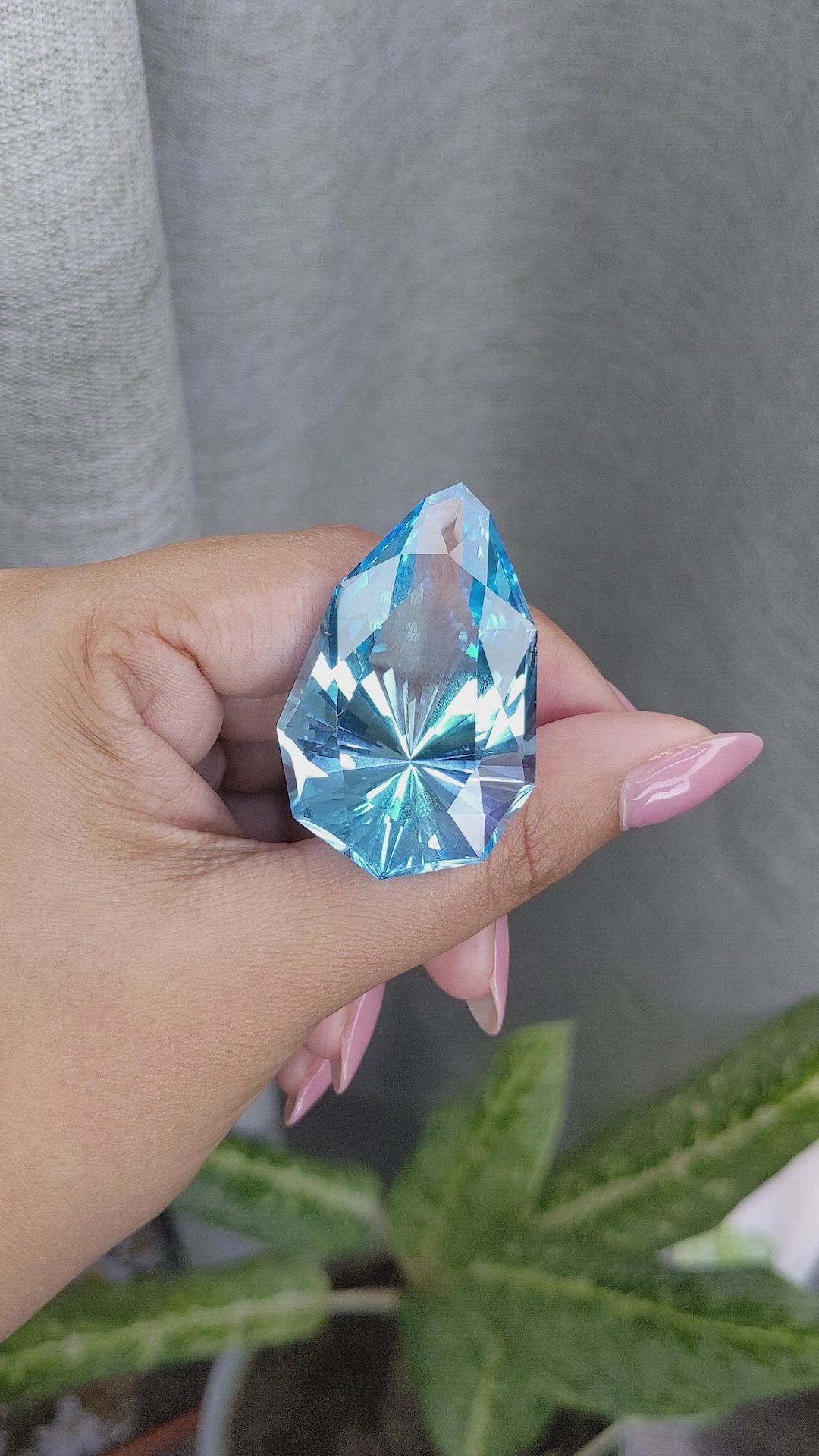 146.99 Ct. Blue Topaz from Ceylon (Sri Lanka) Size Video