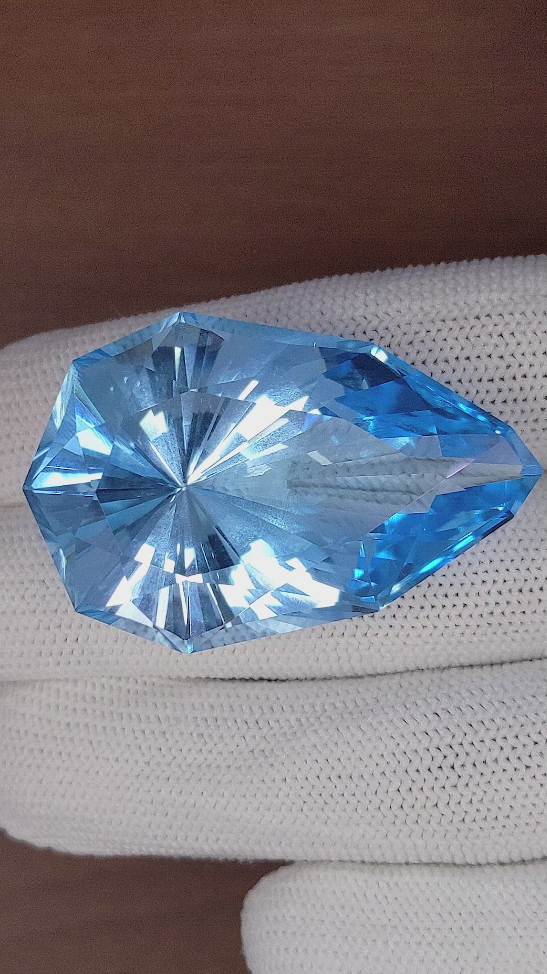 146.99 Ct. Blue Topaz from Ceylon (Sri Lanka) Size Video