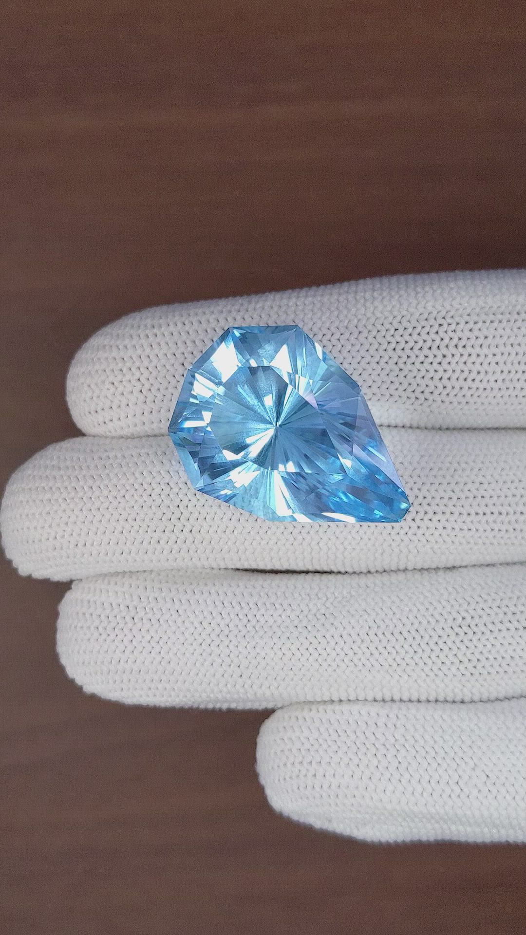 60.72 Ct. Blue Topaz from Ceylon (Sri Lanka) Size Video