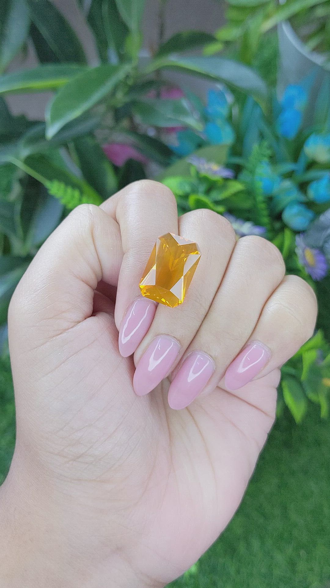 9.54 Ct. Orange Fire Opal from Ethiopia Size Video
