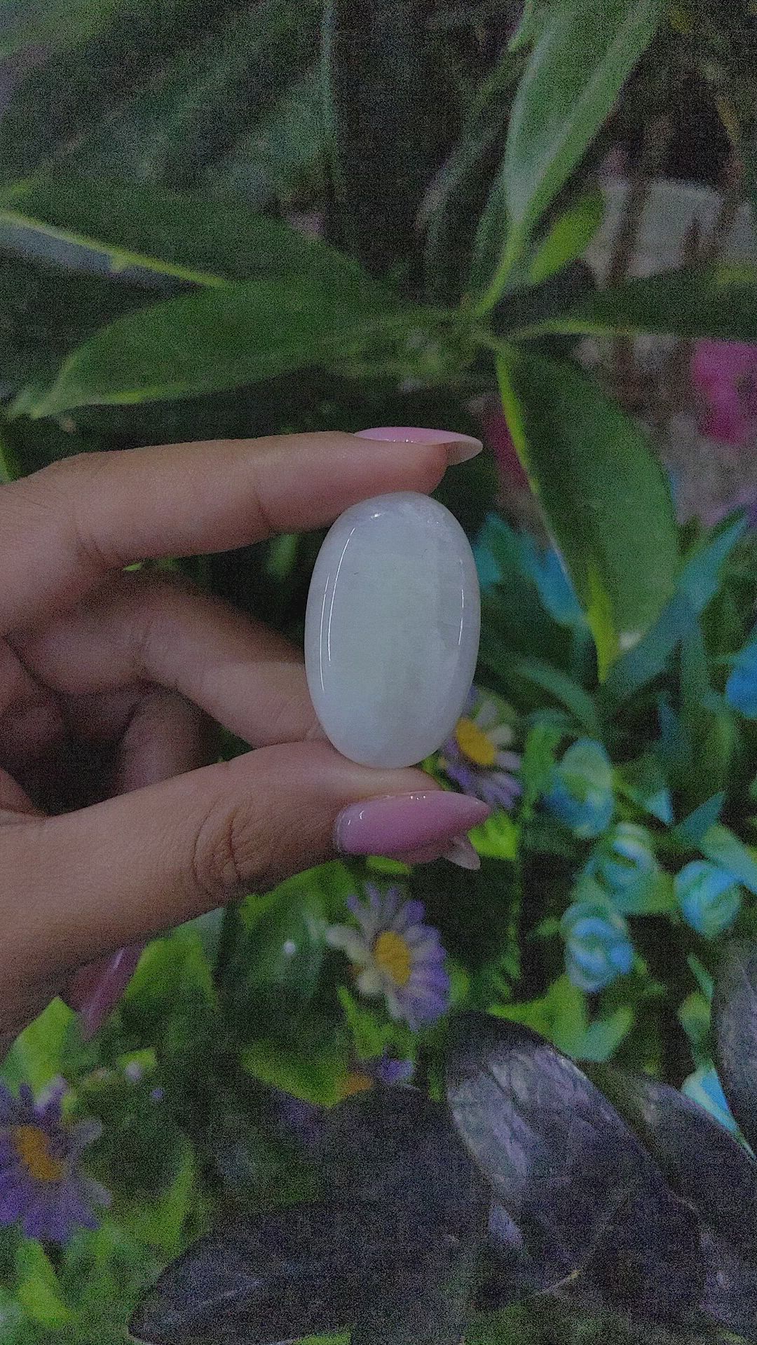 51.38 Ct. Multi Color Cabochon White Opal from Ethiopia Size Video