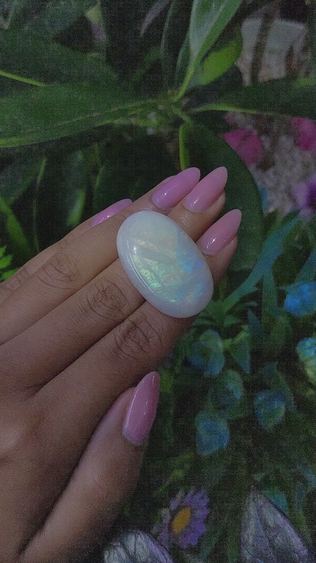 51.38 Ct. Multi Color Cabochon White Opal from Ethiopia Size Video