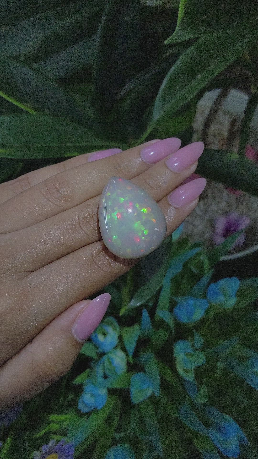 48.45 Ct. Multi Color Cabochon Jelly Opal from Ethiopia Size Video
