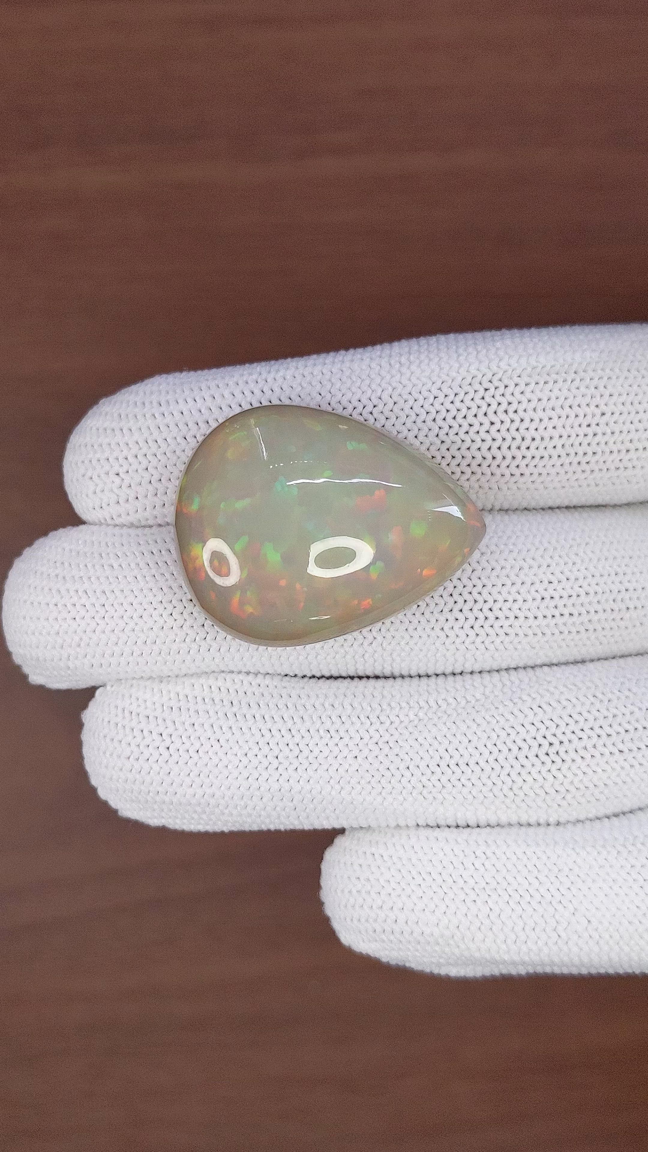 48.45 Ct. Multi Color Cabochon Jelly Opal from Ethiopia Size Video