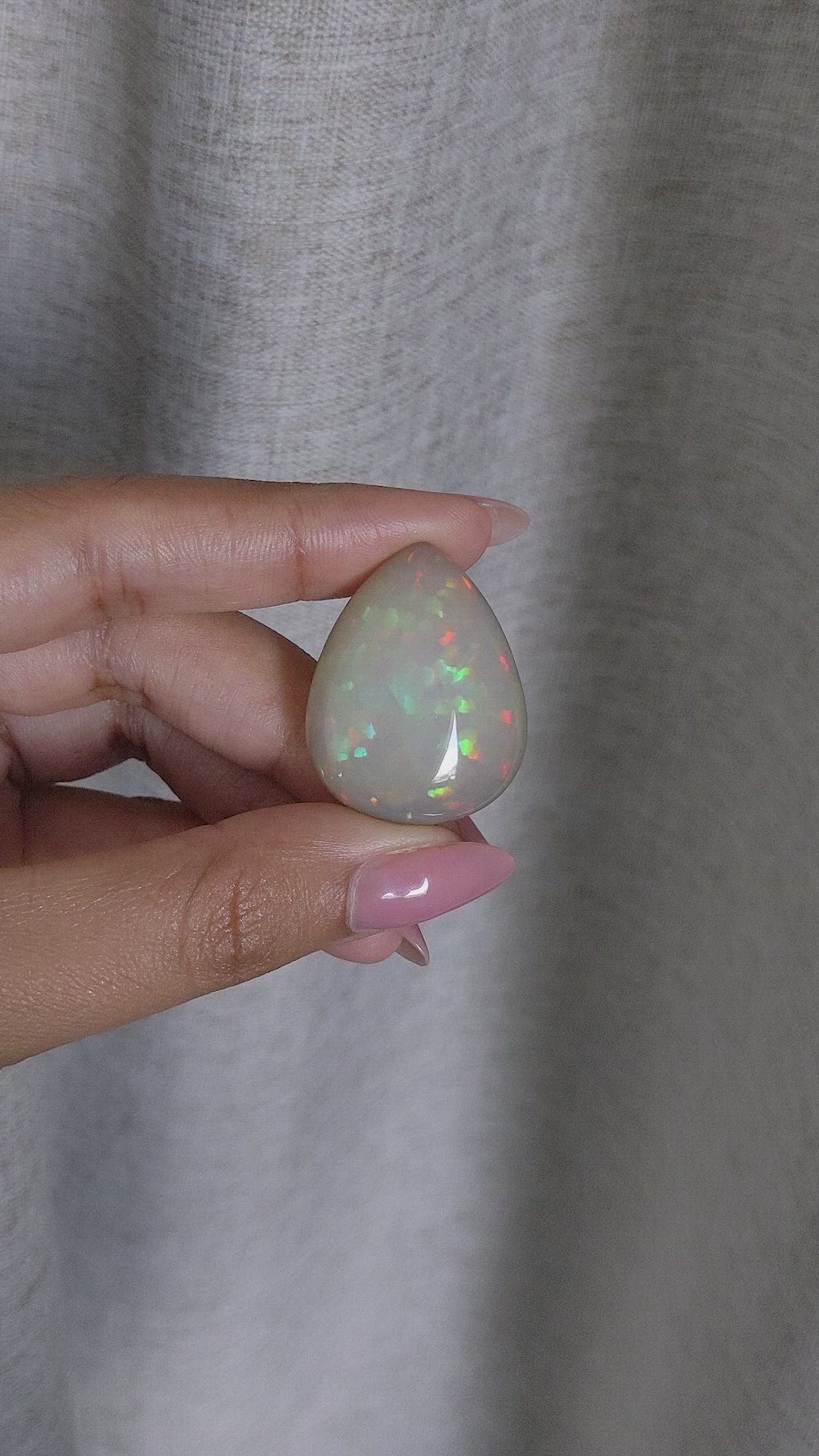 48.45 Ct. Multi Color Cabochon Jelly Opal from Ethiopia Size Video