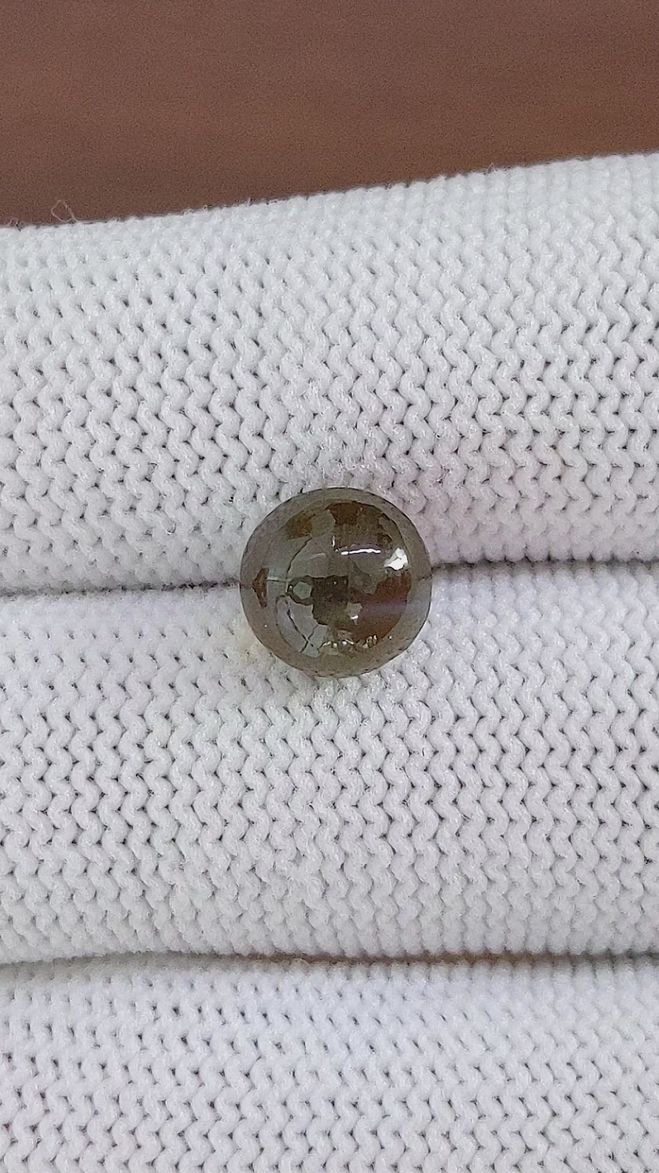 4.62 Ct. Brown Cabochon Chrysoberyl from Ceylon (Sri Lanka) Size Video