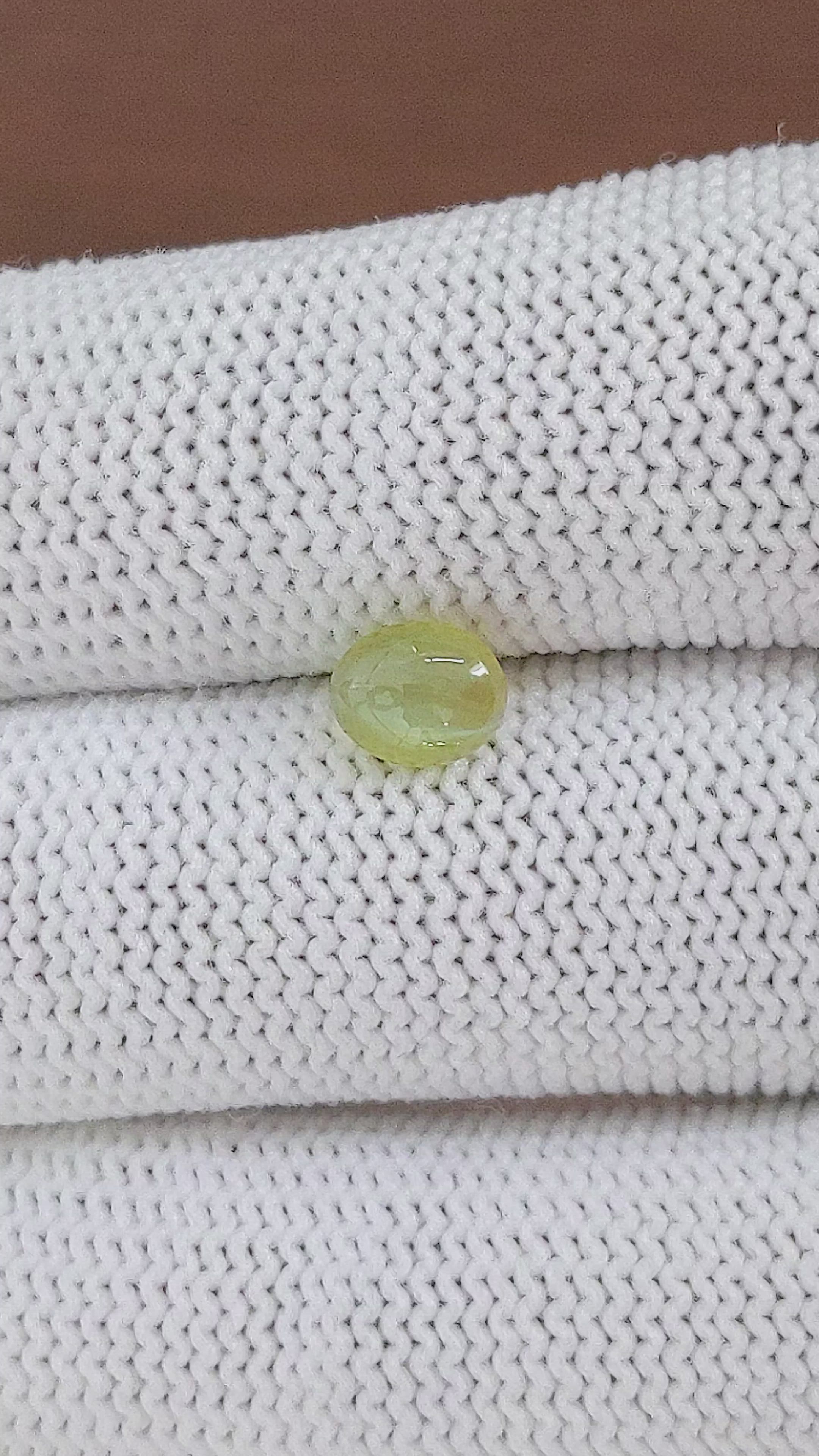 1.44 Ct. Greenish Yellow Cabochon Chrysoberyl from Madagascar Size Video