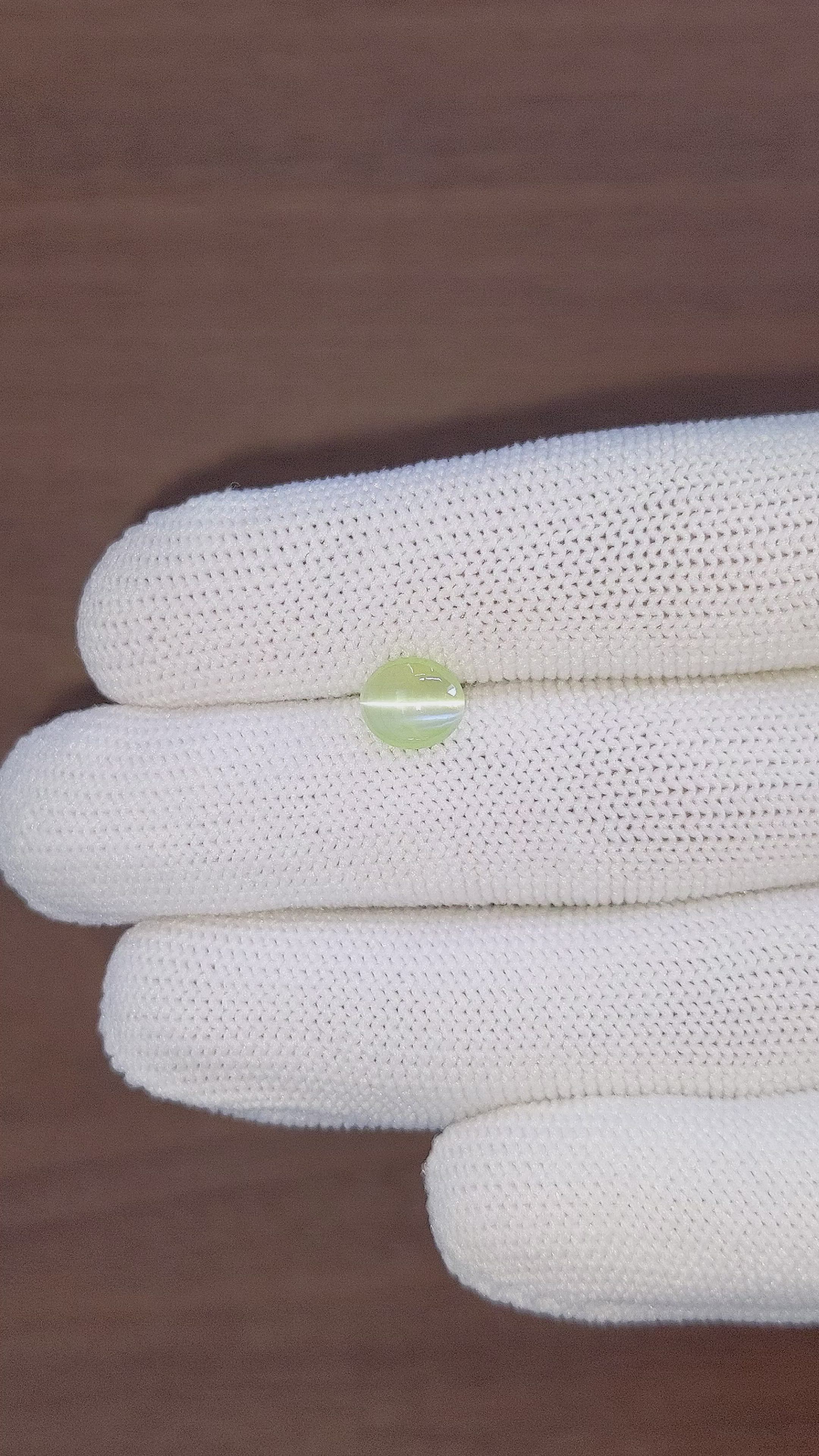 1.75 Ct. Green Cabochon Chrysoberyl from Madagascar Size Video