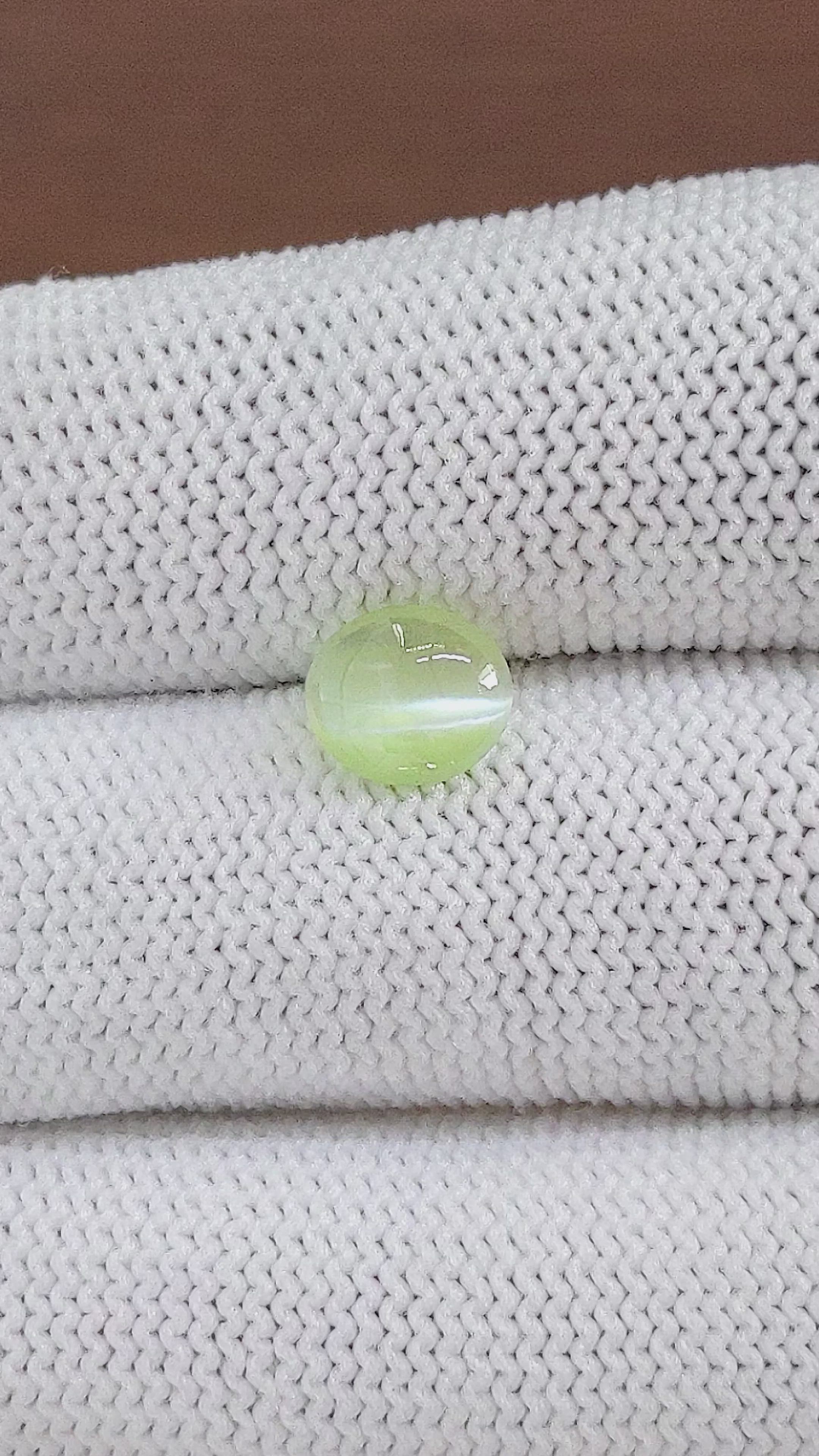 1.75 Ct. Green Cabochon Chrysoberyl from Madagascar Size Video
