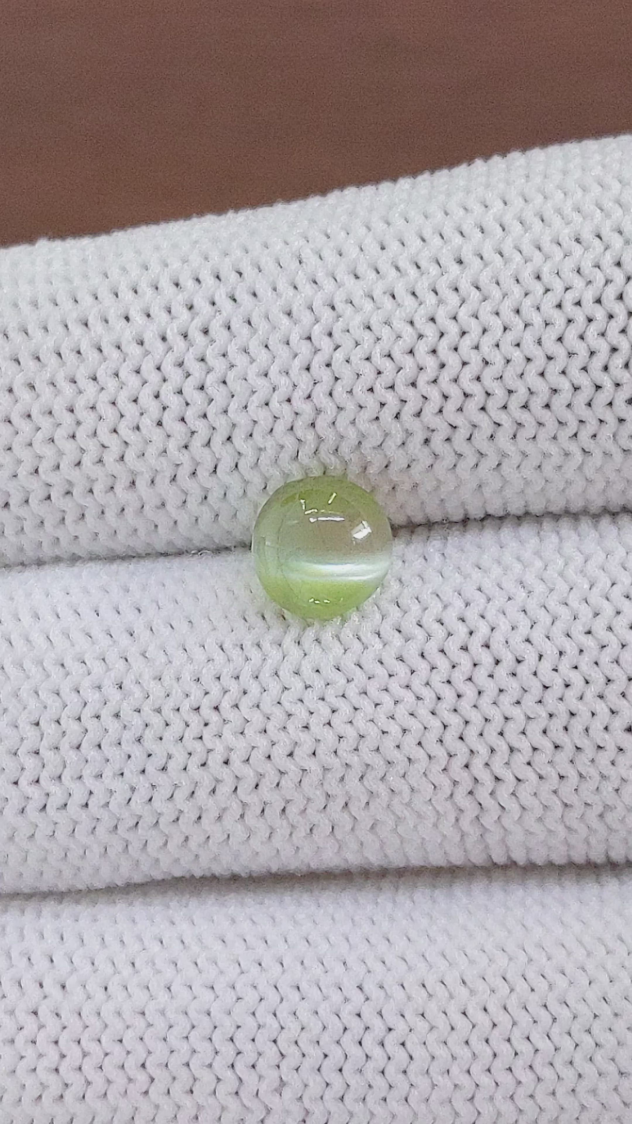 2.02 Ct. Green Cabochon Chrysoberyl from Ceylon (Sri Lanka) Size Video