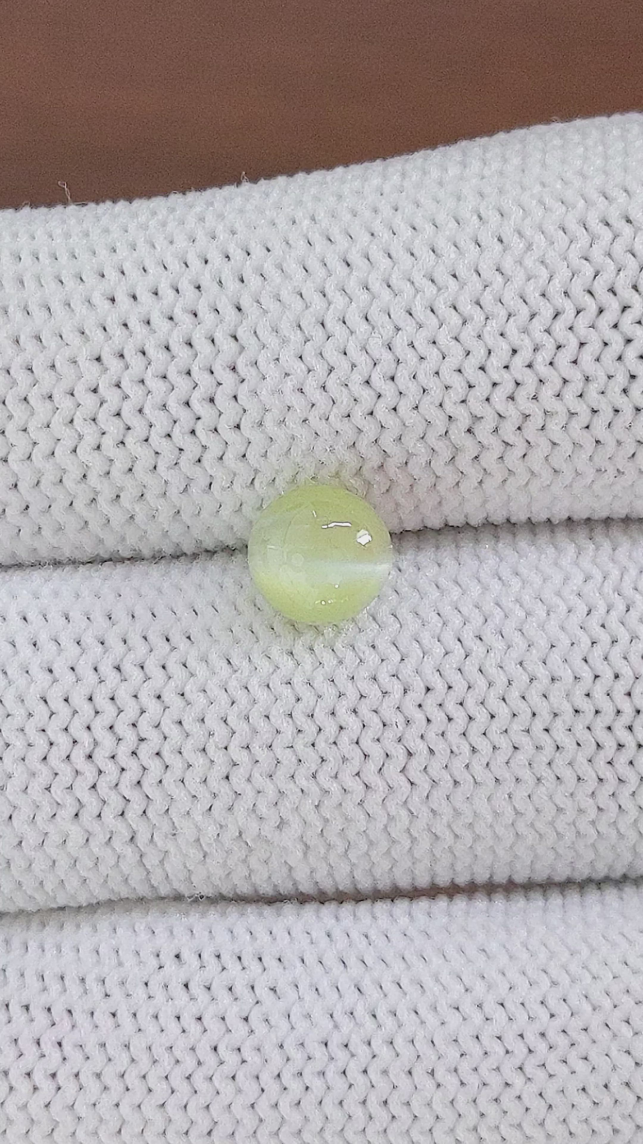 2.11 Ct. Greenish Yellow Cabochon Chrysoberyl from Madagascar Size Video