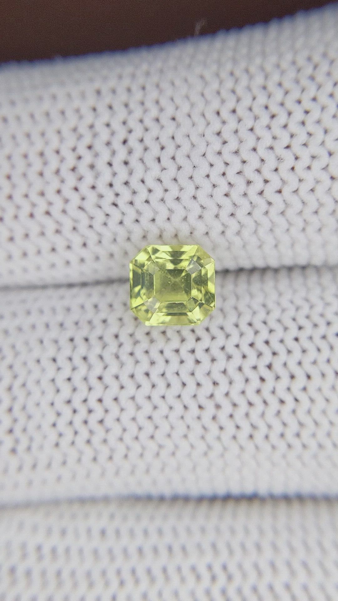 1.76 Ct. Greenish Yellow Chrysoberyl from Tanzania Size Video