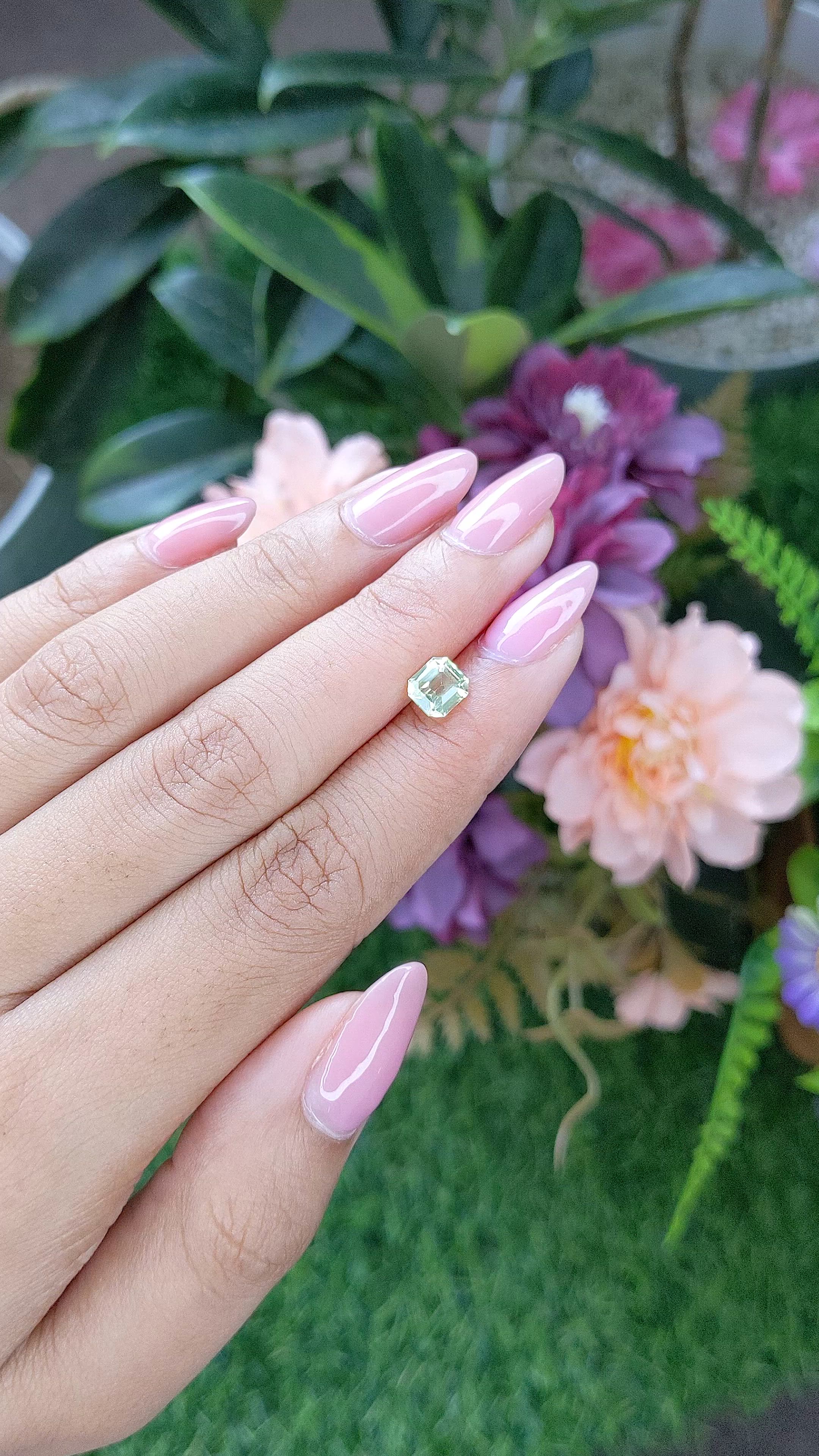 1.09 Ct. Yellowish Green Chrysoberyl from Tanzania Size Video