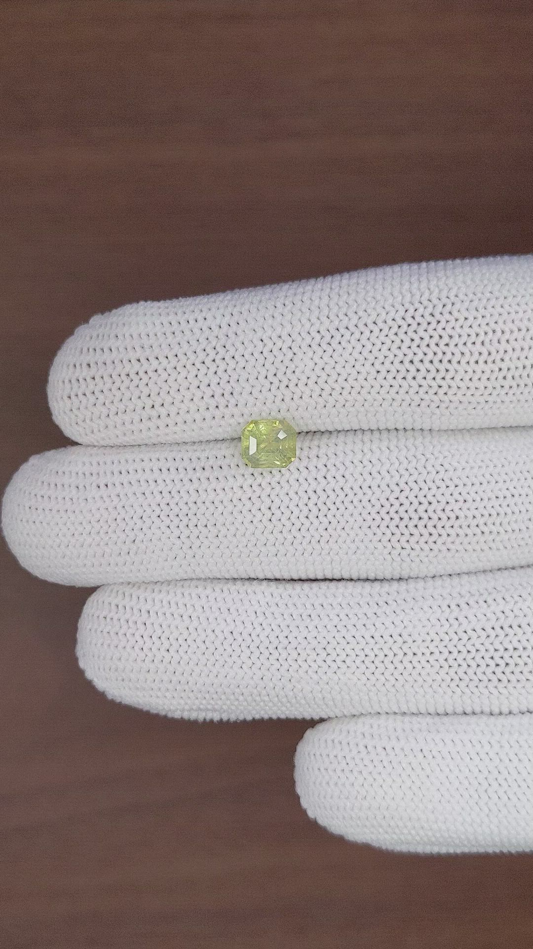 1.37 Ct. Yellowish Green Chrysoberyl from Tanzania Size Video
