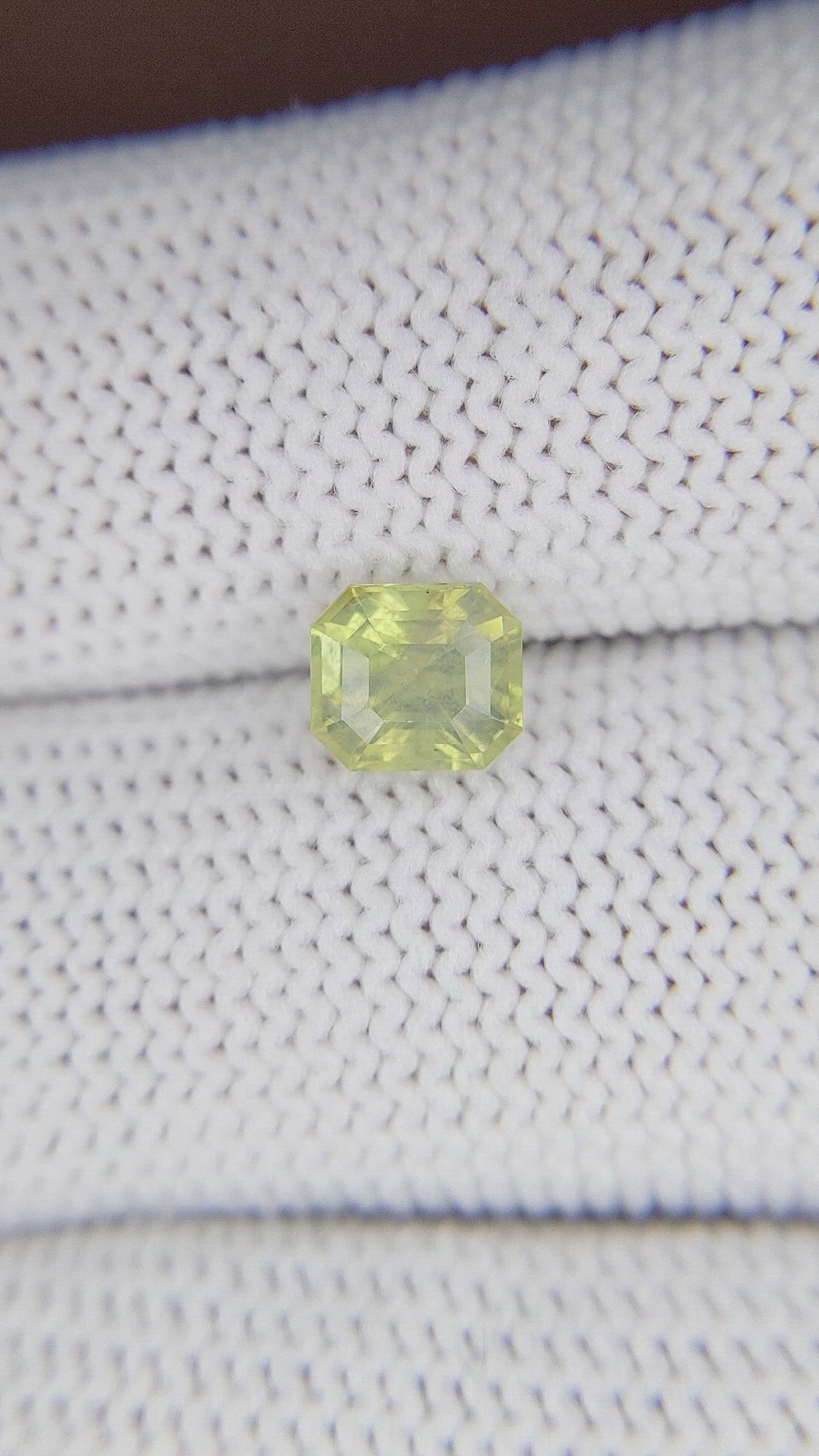 1.37 Ct. Yellowish Green Chrysoberyl from Tanzania Size Video