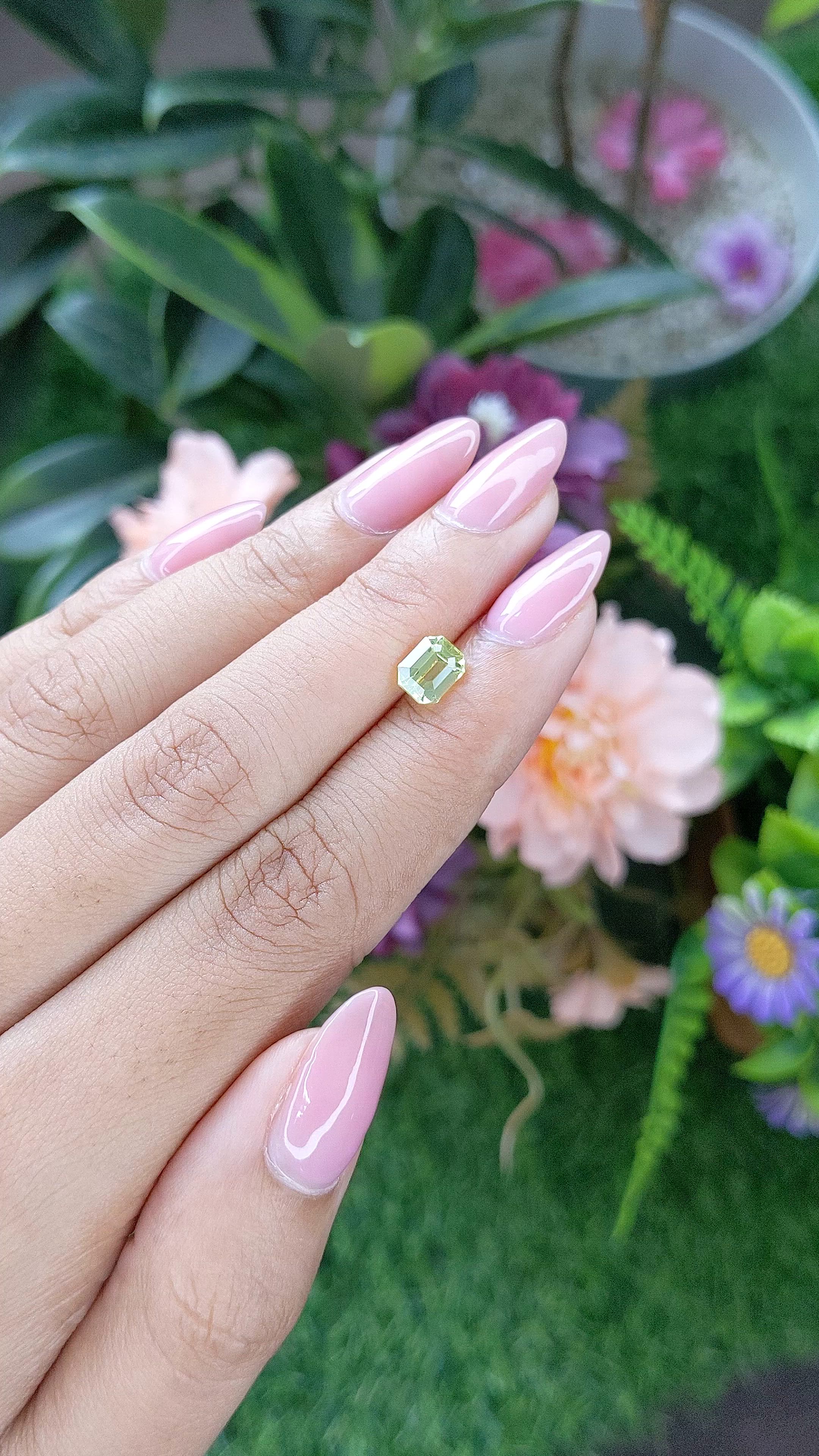 1.32 Ct. Green Chrysoberyl from Tanzania Size Video