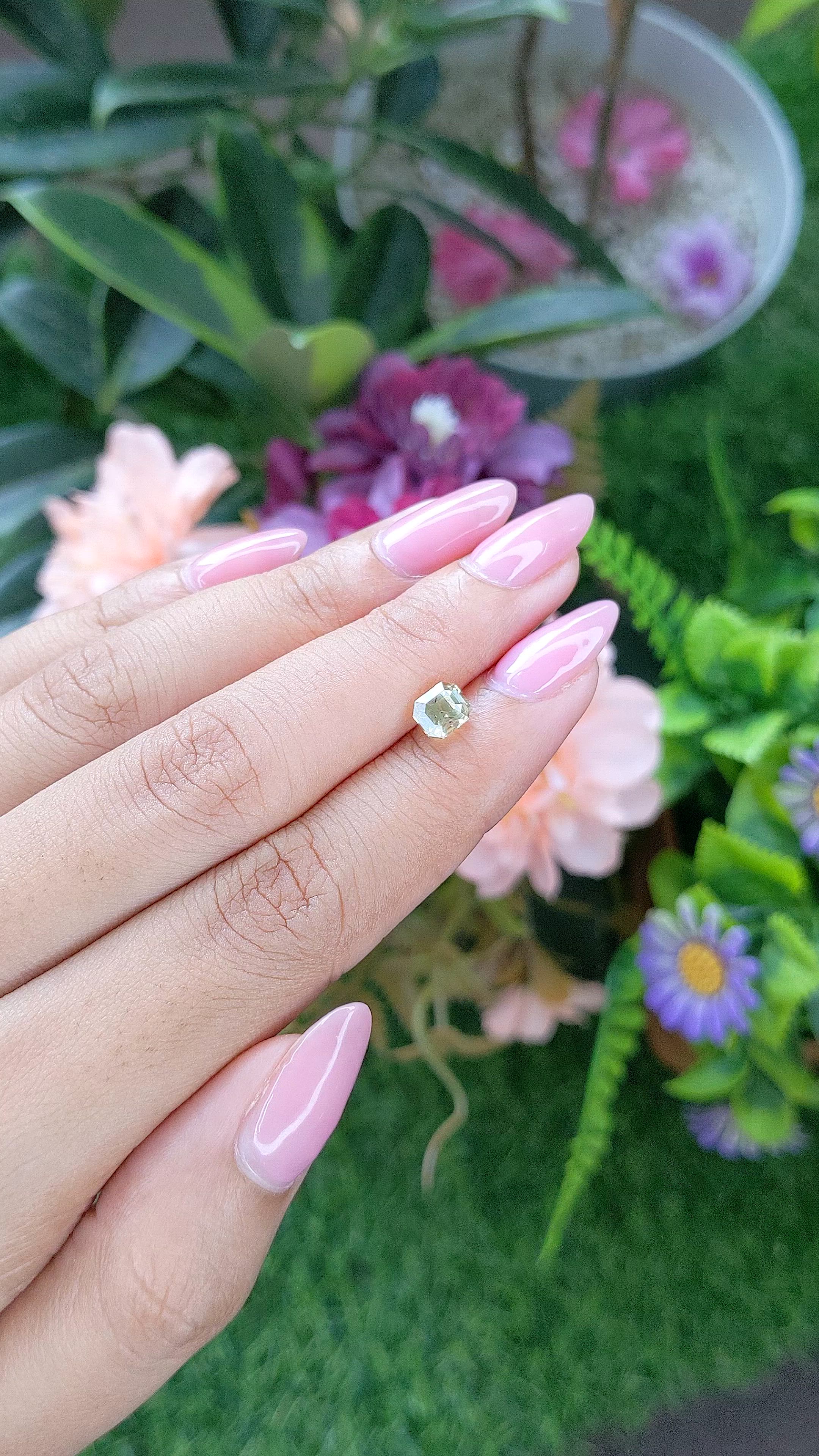 1.05 Ct. Greenish Yellow Chrysoberyl from Tanzania Size Video
