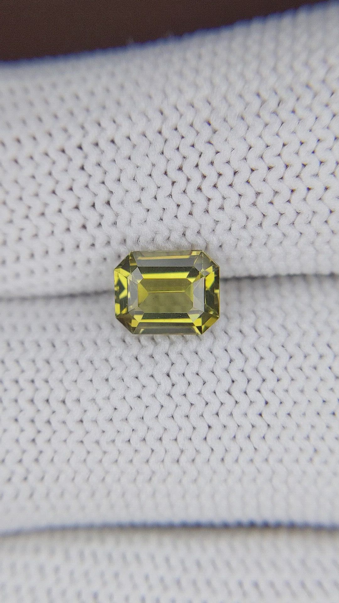 1.56 Ct. Yellowish Green Chrysoberyl from Tanzania Size Video