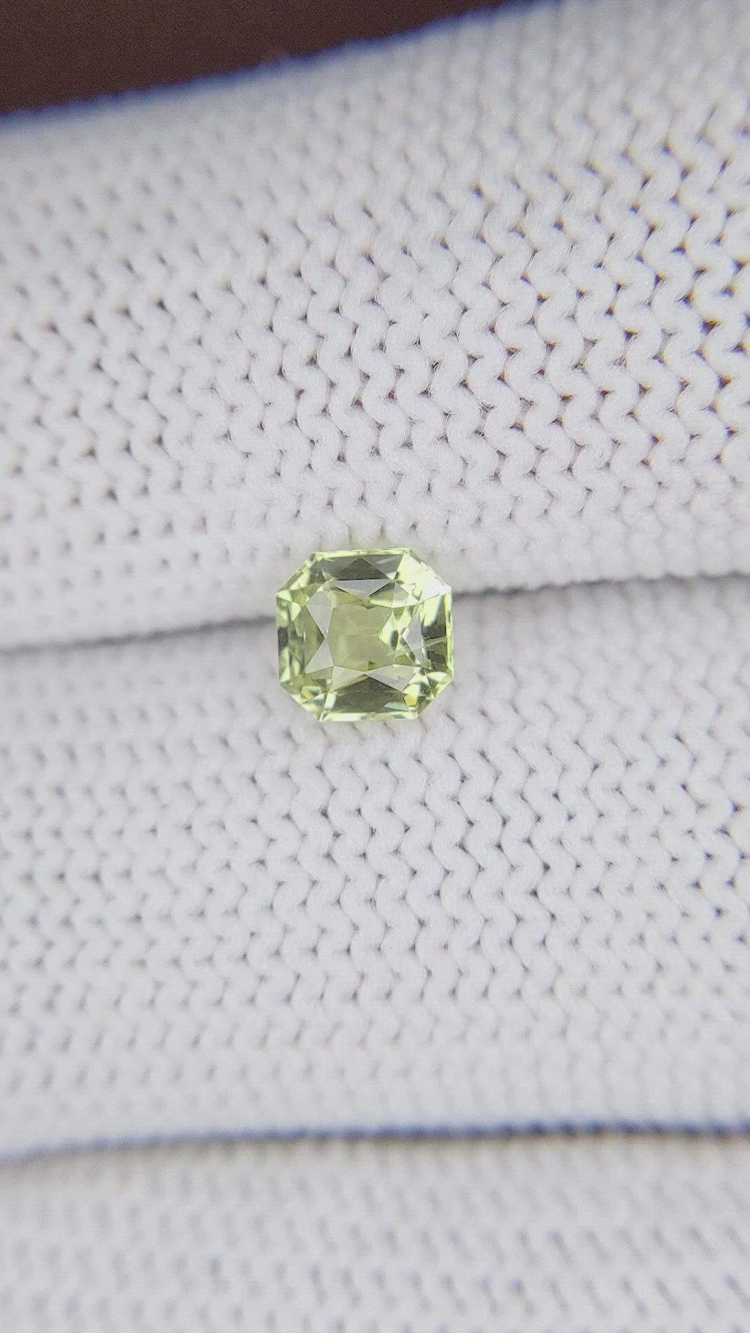 0.94 Ct. Yellowish Green Chrysoberyl from Tanzania Size Video