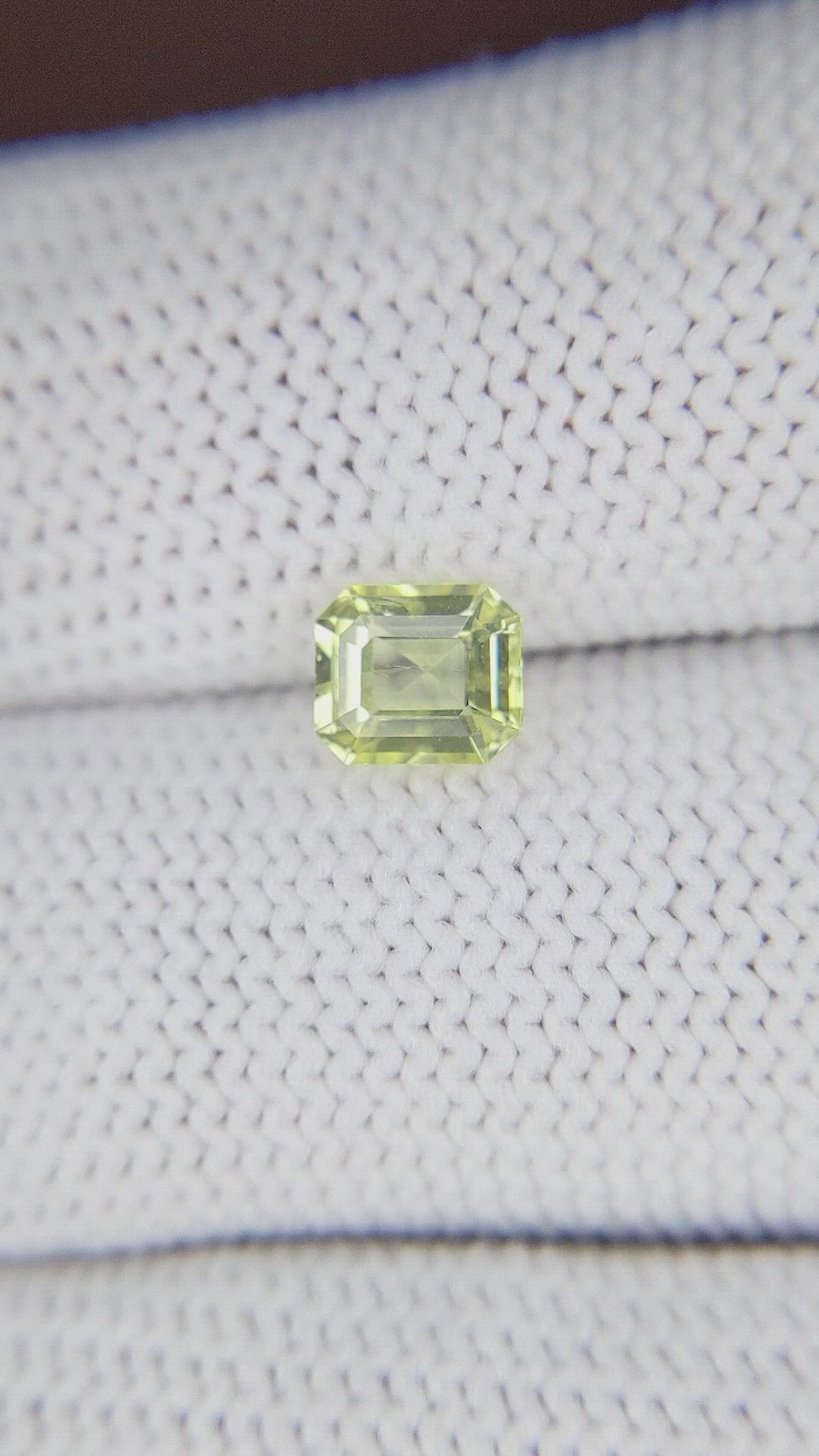 0.99 Ct. Yellowish Green Chrysoberyl from Tanzania Size Video