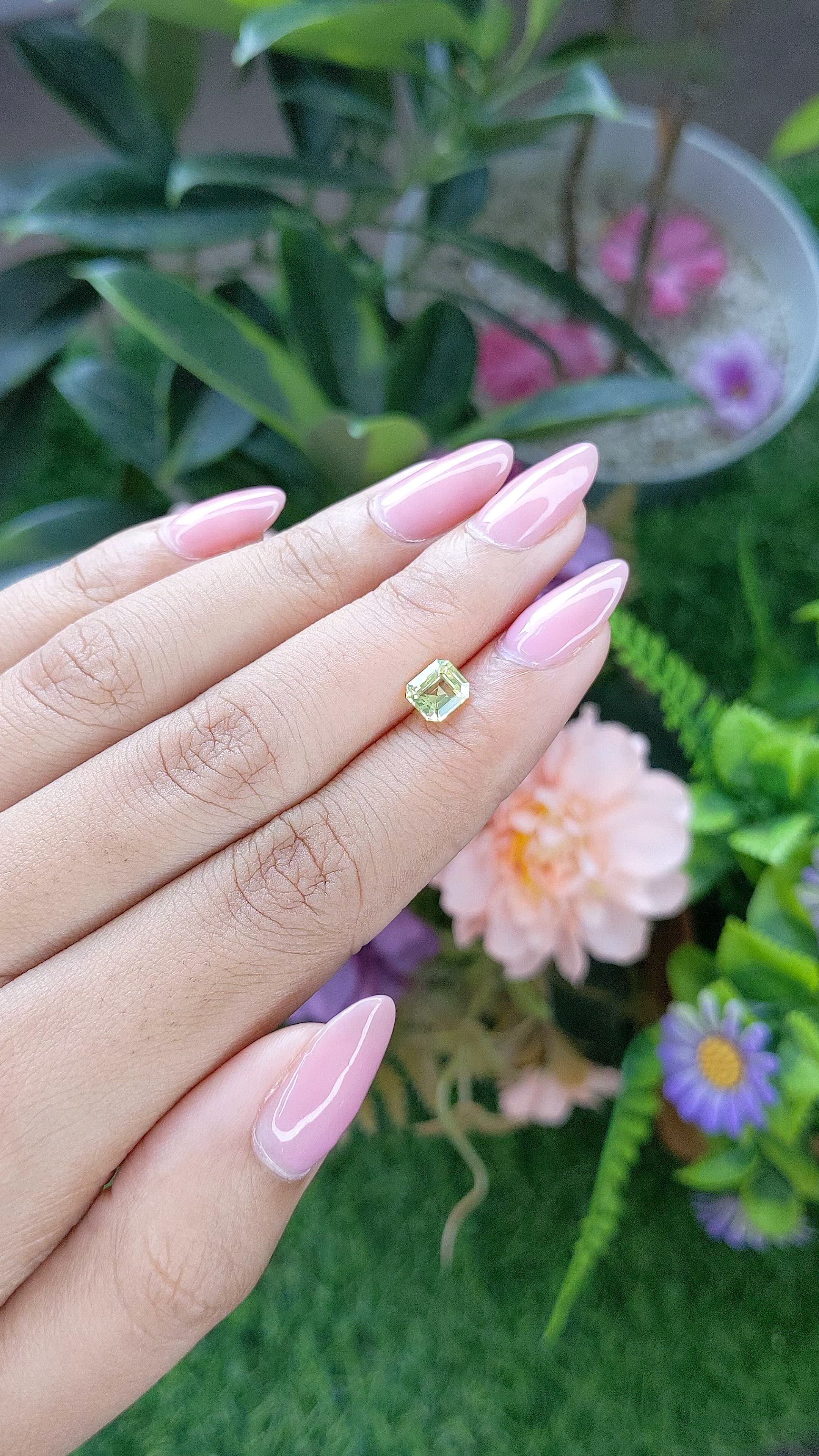 0.99 Ct. Yellowish Green Chrysoberyl from Tanzania Size Video