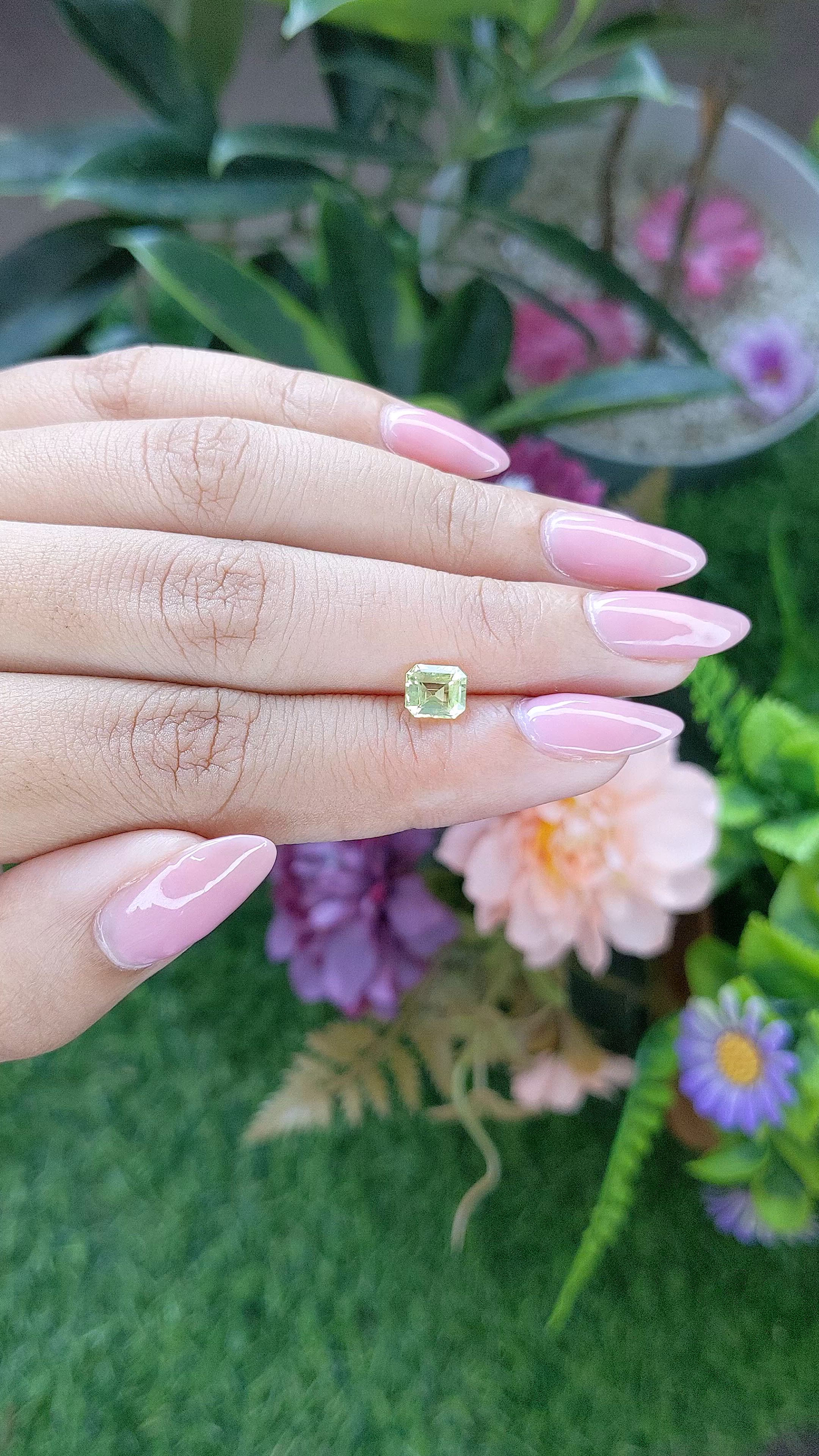 0.99 Ct. Yellowish Green Chrysoberyl from Tanzania Size Video