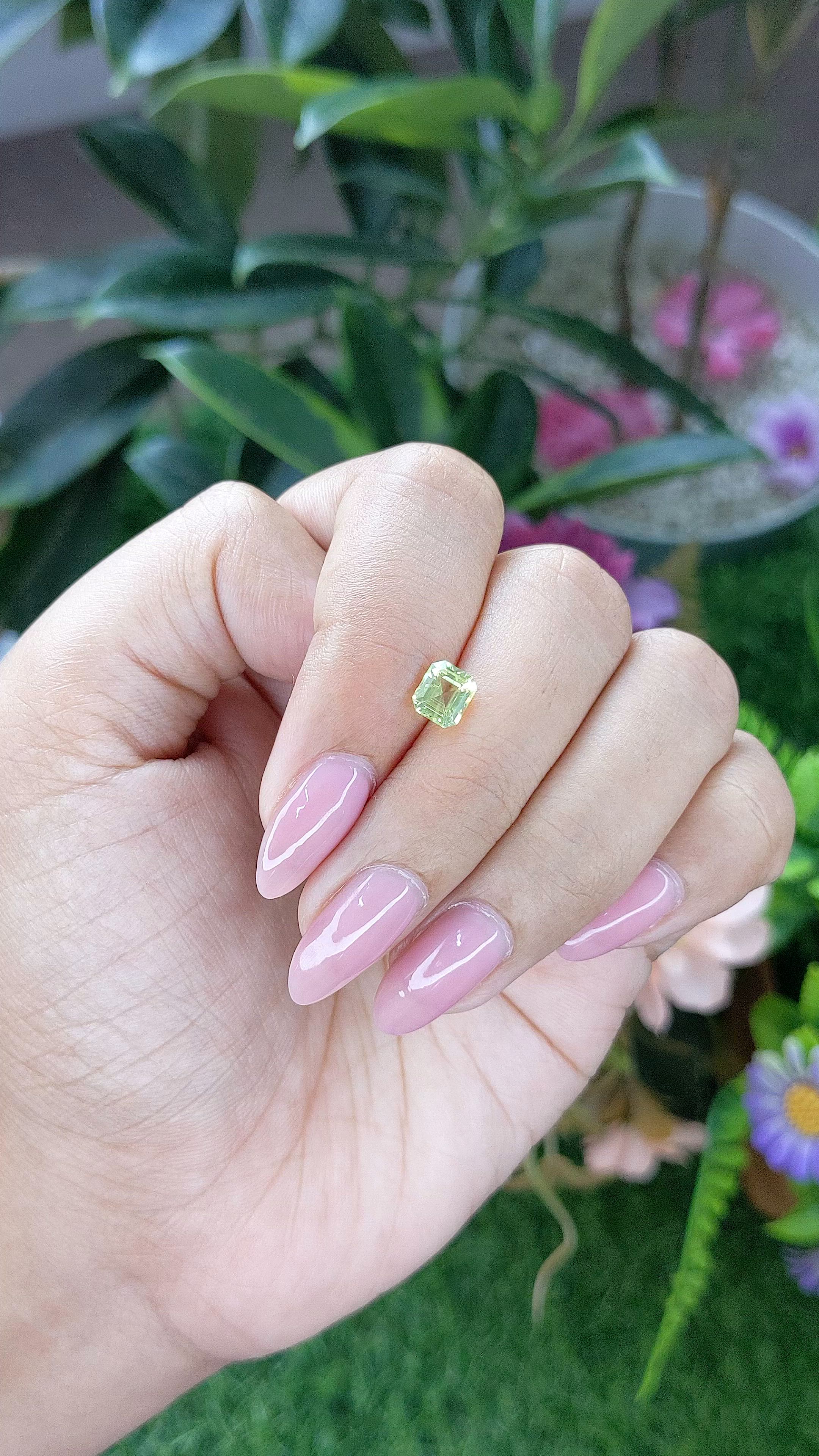 0.99 Ct. Yellowish Green Chrysoberyl from Tanzania Size Video