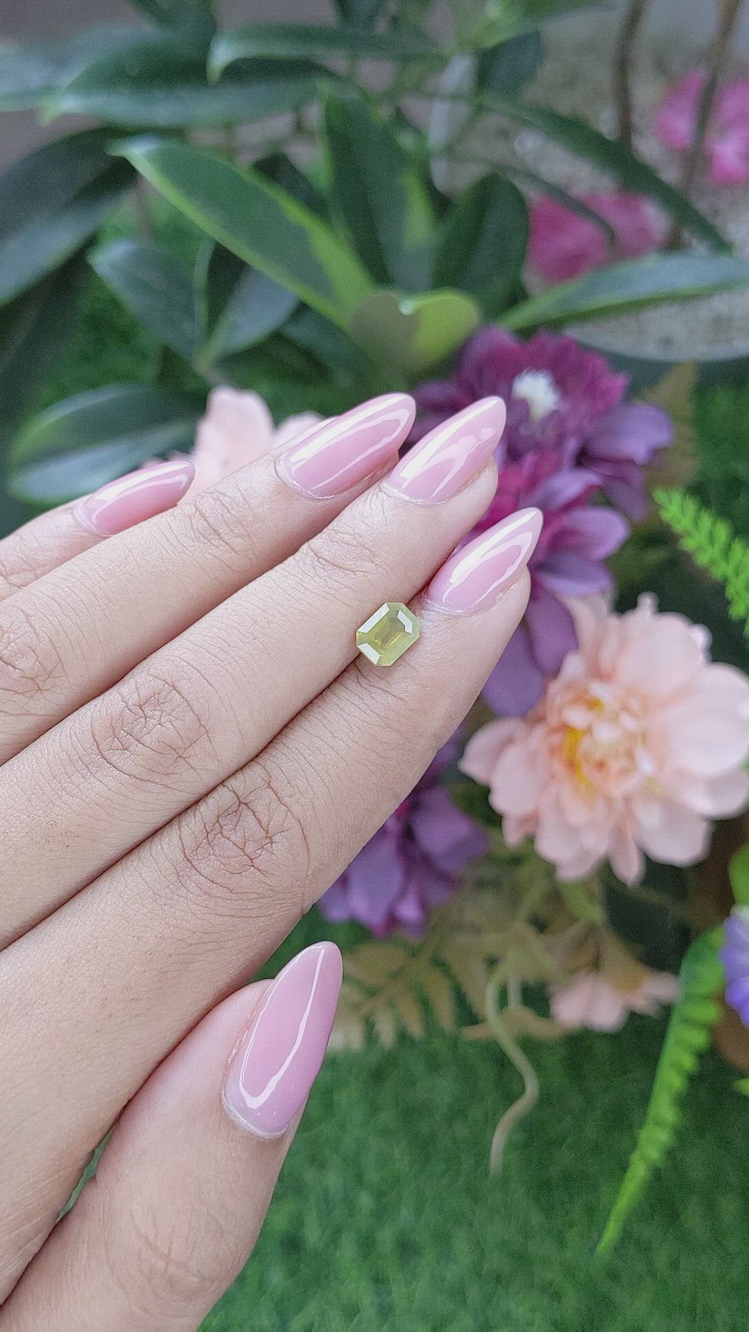 1.10 Ct. Yellowish Green Chrysoberyl from Tanzania Size Video