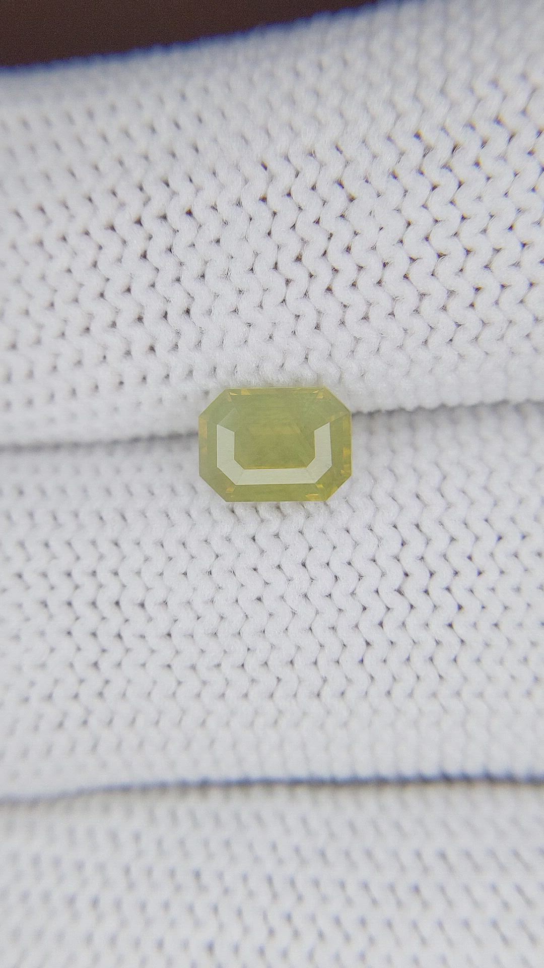 1.10 Ct. Yellowish Green Chrysoberyl from Tanzania Size Video