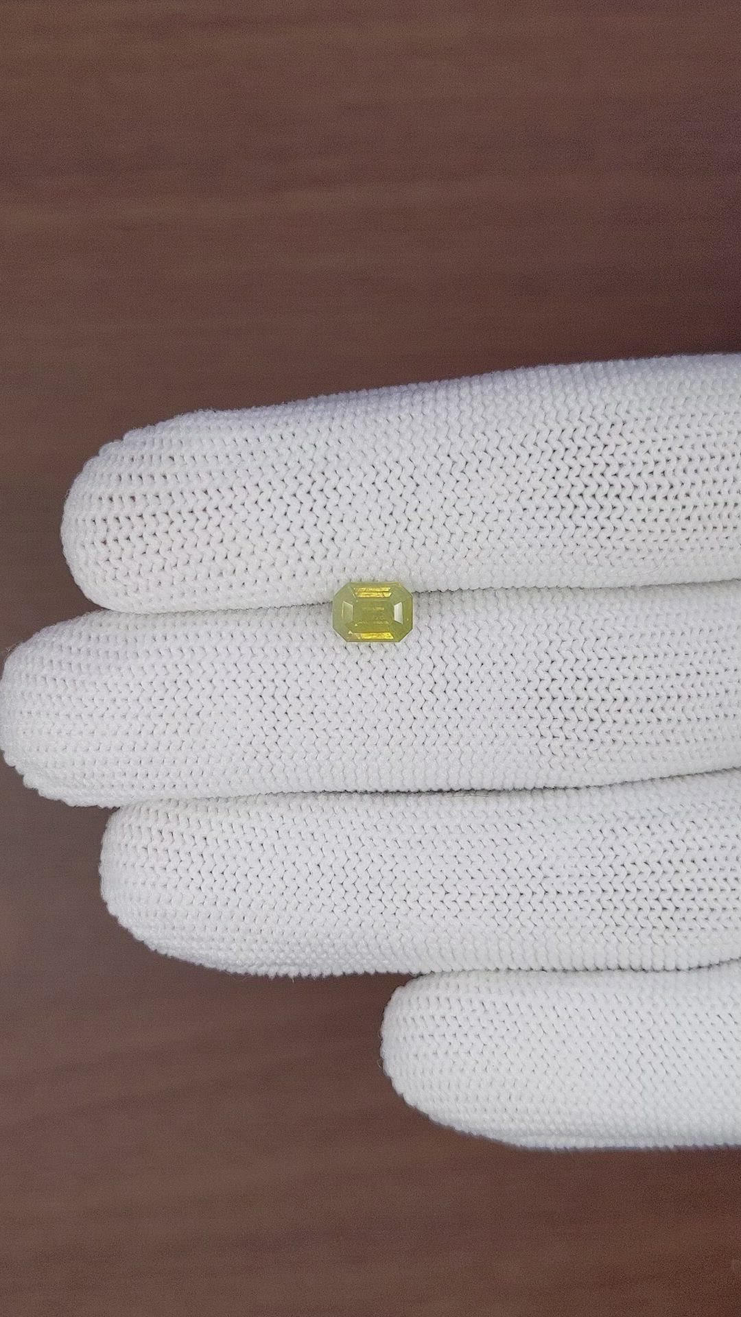 1.10 Ct. Yellowish Green Chrysoberyl from Tanzania Size Video