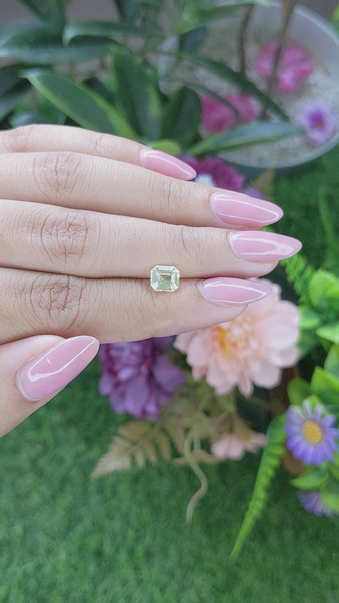 1.22 Ct. Yellowish Green Chrysoberyl from Tanzania Size Video