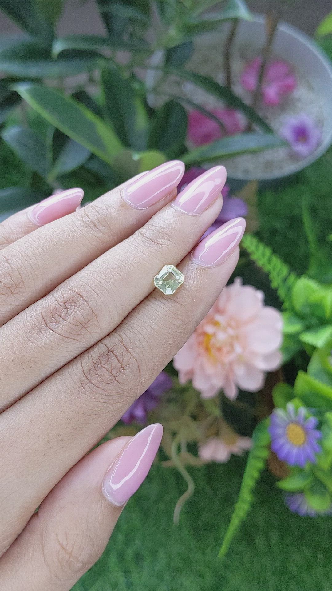 1.22 Ct. Yellowish Green Chrysoberyl from Tanzania Size Video