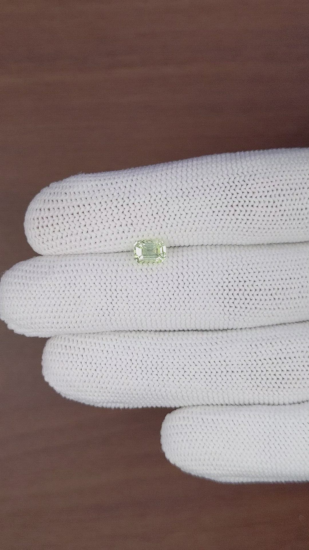 1.16 Ct. Yellowish Green Chrysoberyl from Tanzania Size Video