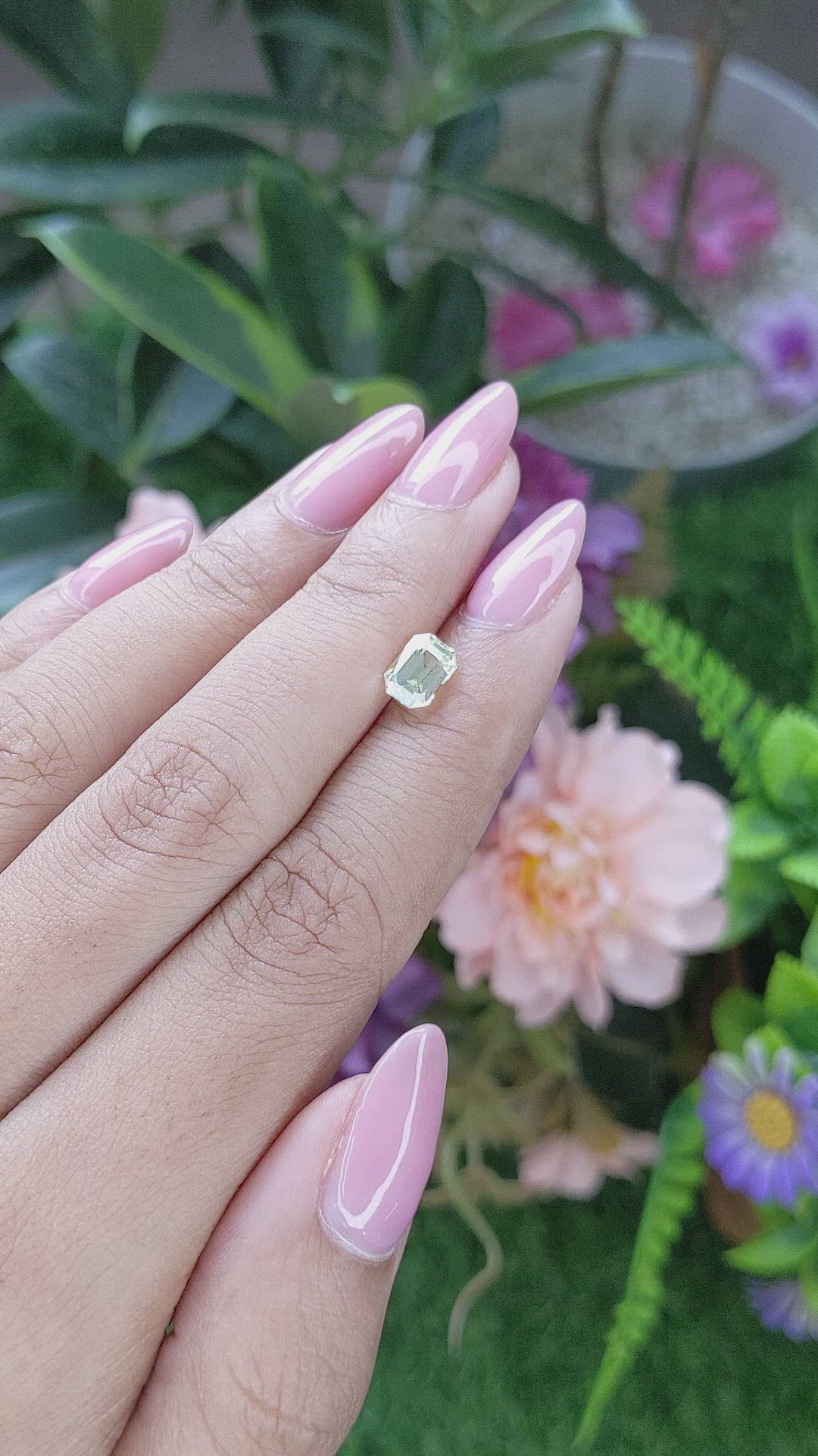 1.16 Ct. Yellowish Green Chrysoberyl from Tanzania Size Video