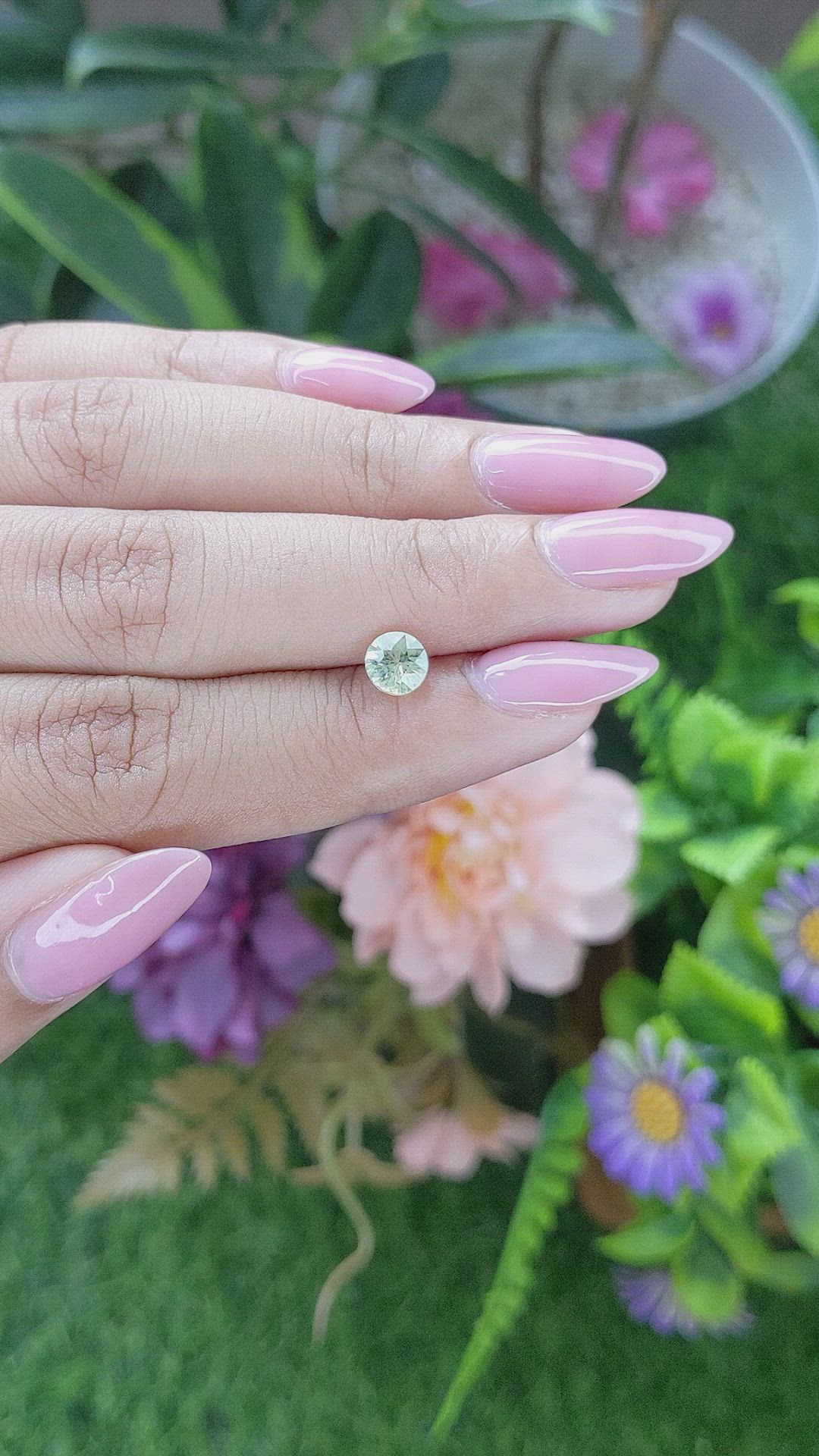 0.98 Ct. Yellowish Green Chrysoberyl from Tanzania Size Video