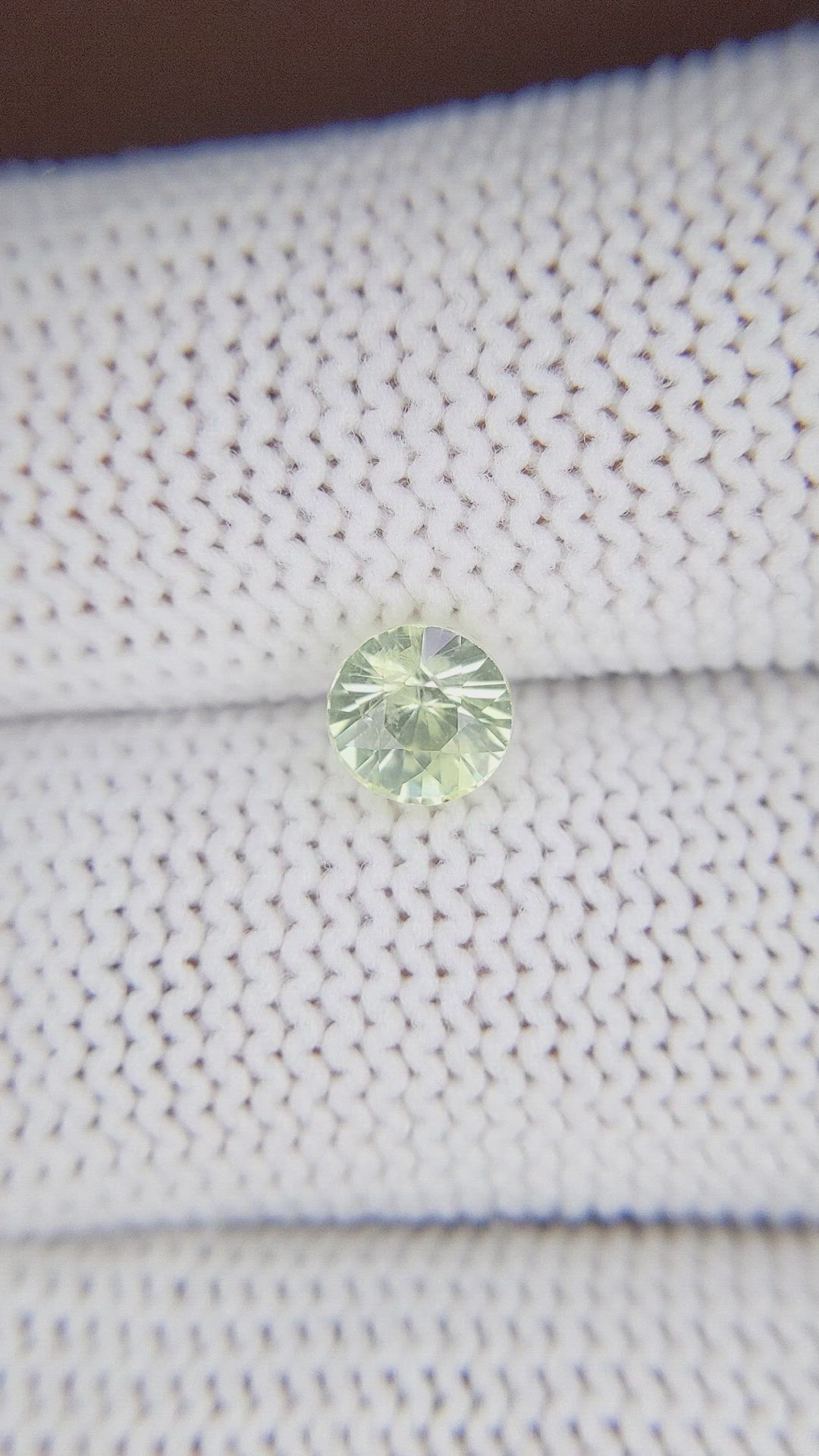 0.98 Ct. Yellowish Green Chrysoberyl from Tanzania Size Video
