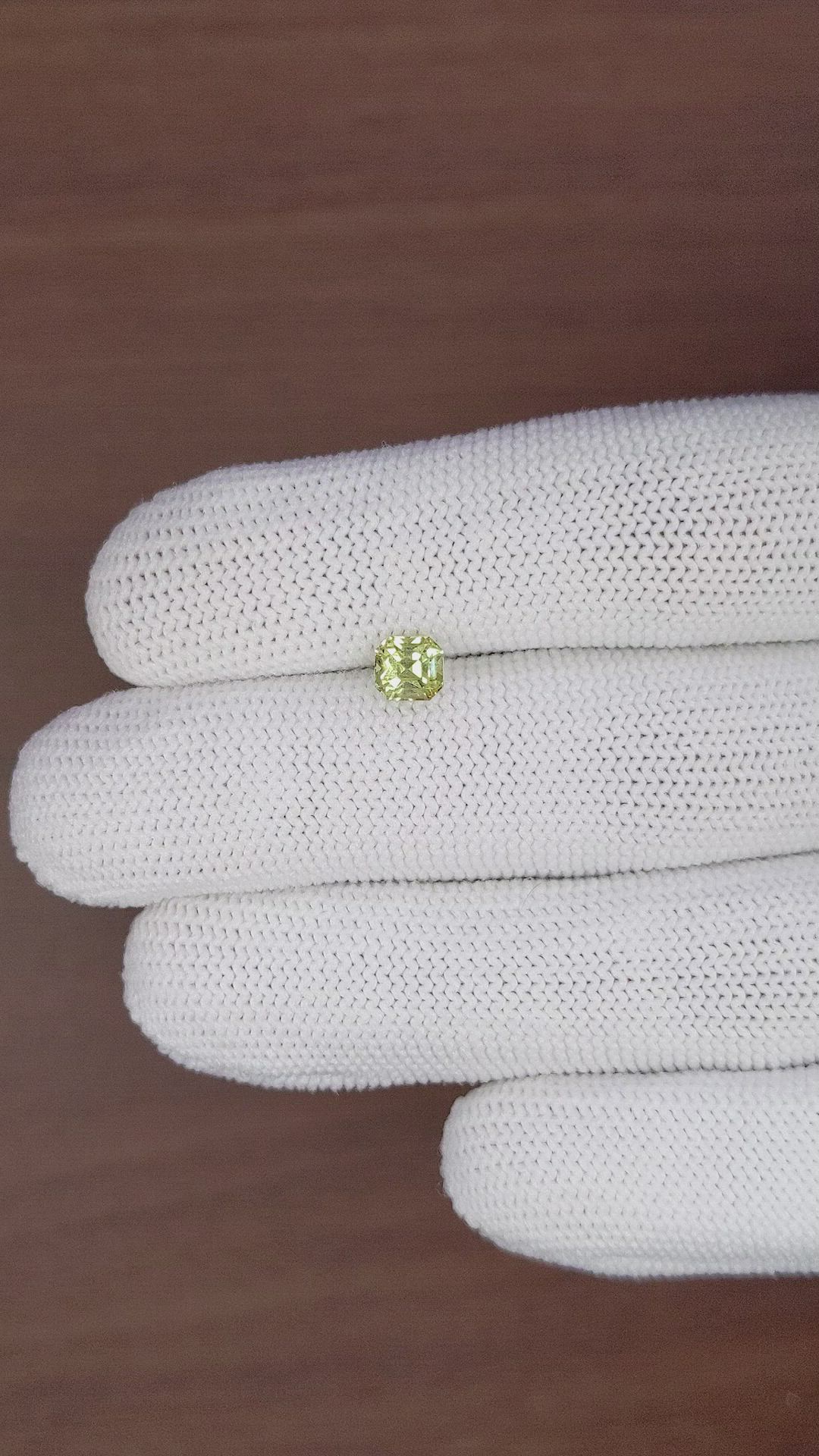 1.02 Ct. Yellowish Green Chrysoberyl from Tanzania Size Video