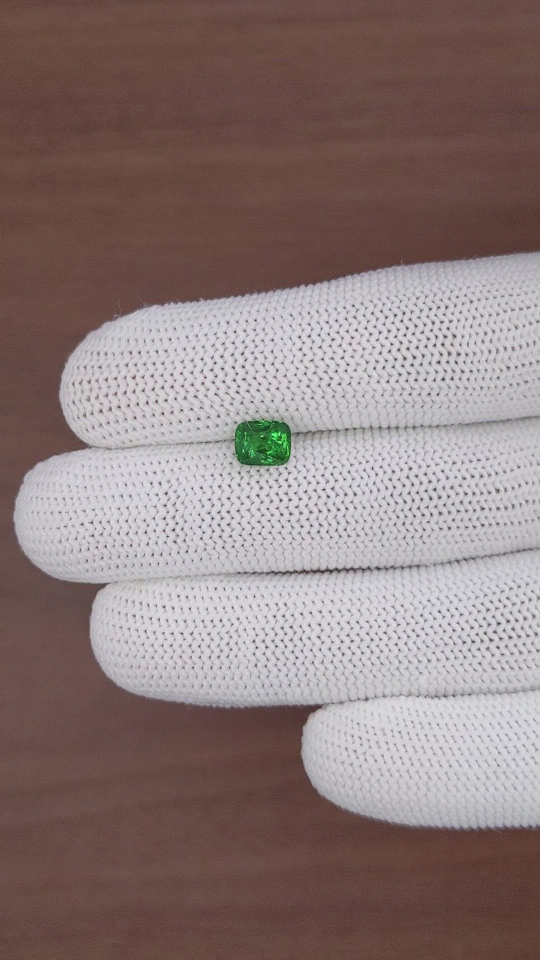 1.55 Ct. Tsavorite Garnet from Tanzania Size Video