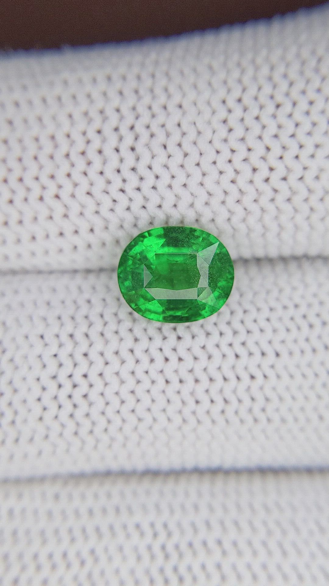 2.54 Ct. Tsavorite Garnet from Tanzania Size Video