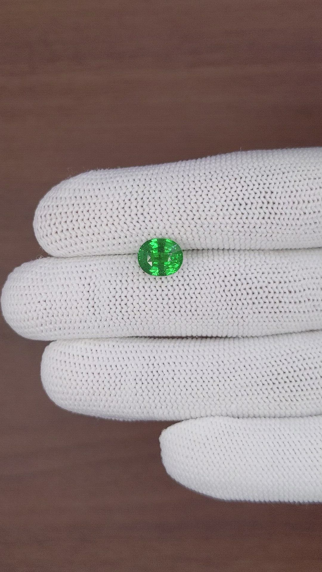 2.54 Ct. Tsavorite Garnet from Tanzania Size Video