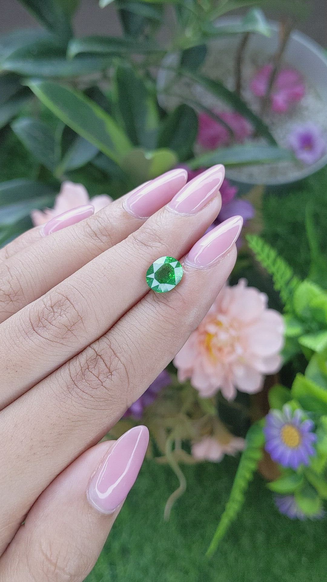 2.54 Ct. Tsavorite Garnet from Tanzania Size Video