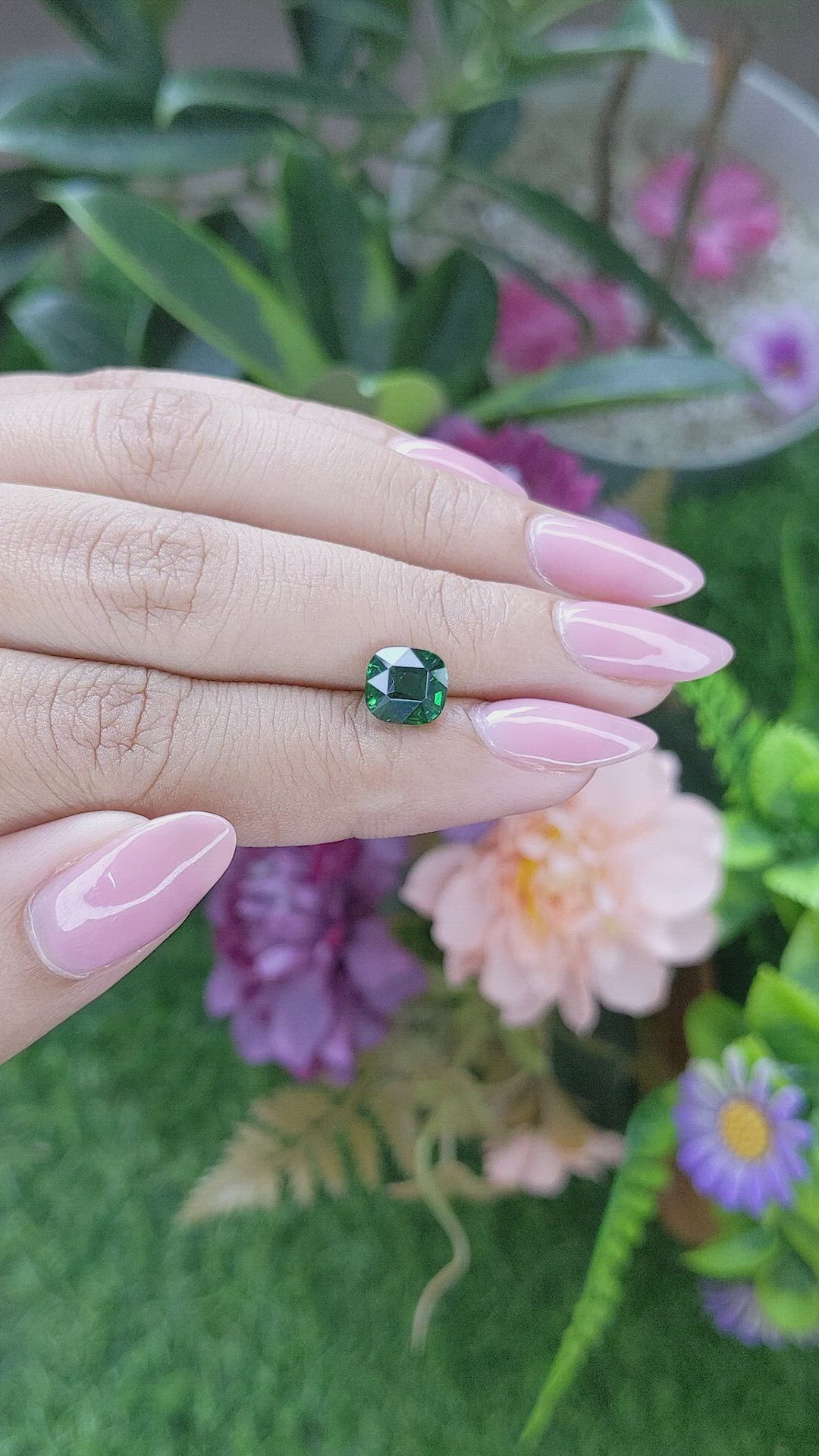 2.10 Ct. Tsavorite Garnet from Tanzania Size Video