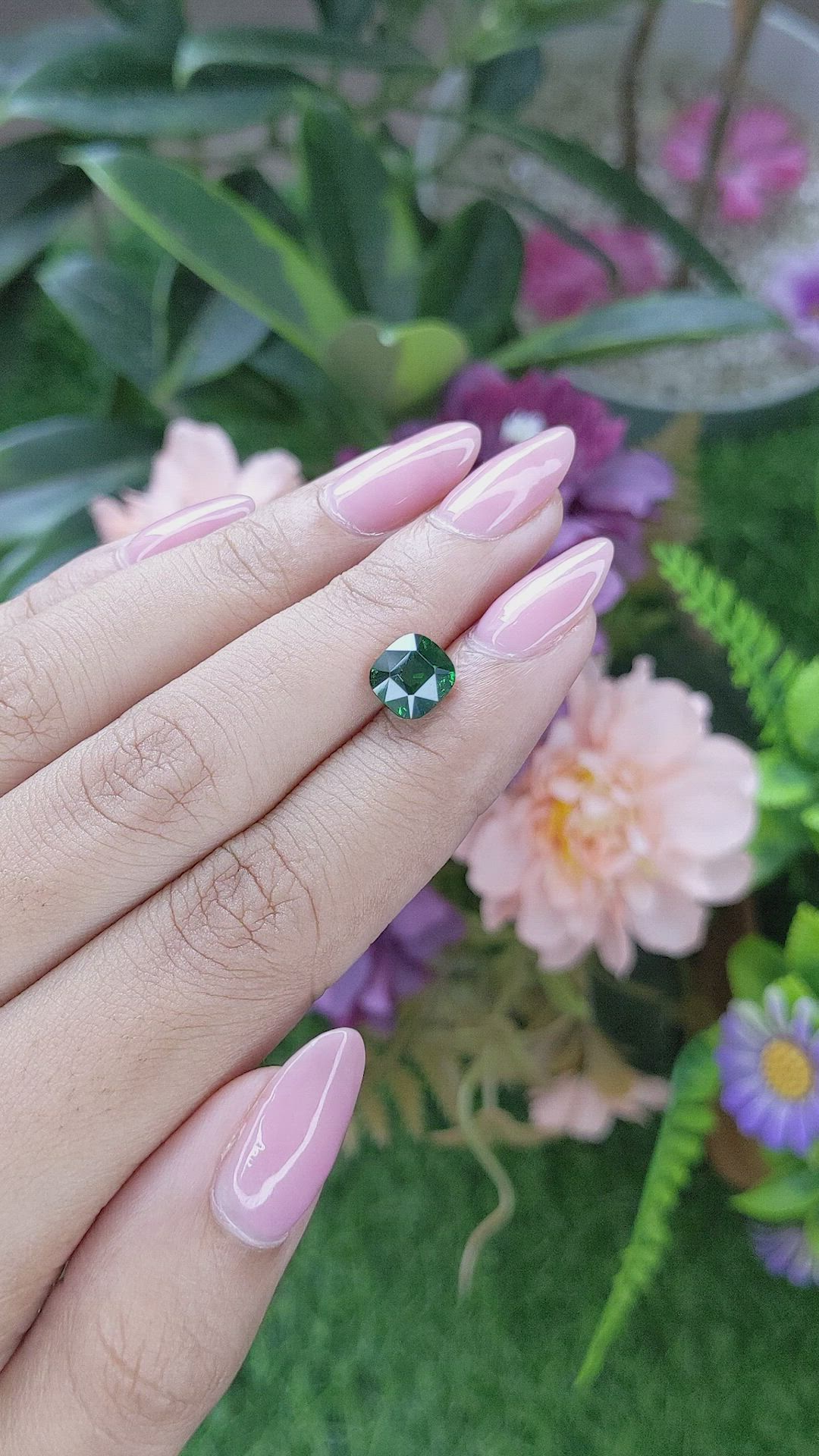 2.10 Ct. Tsavorite Garnet from Tanzania Size Video