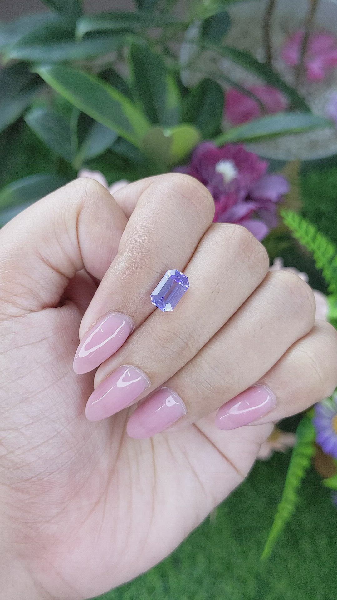 1.99 Ct. Violet Tanzanite from Tanzania Size Video