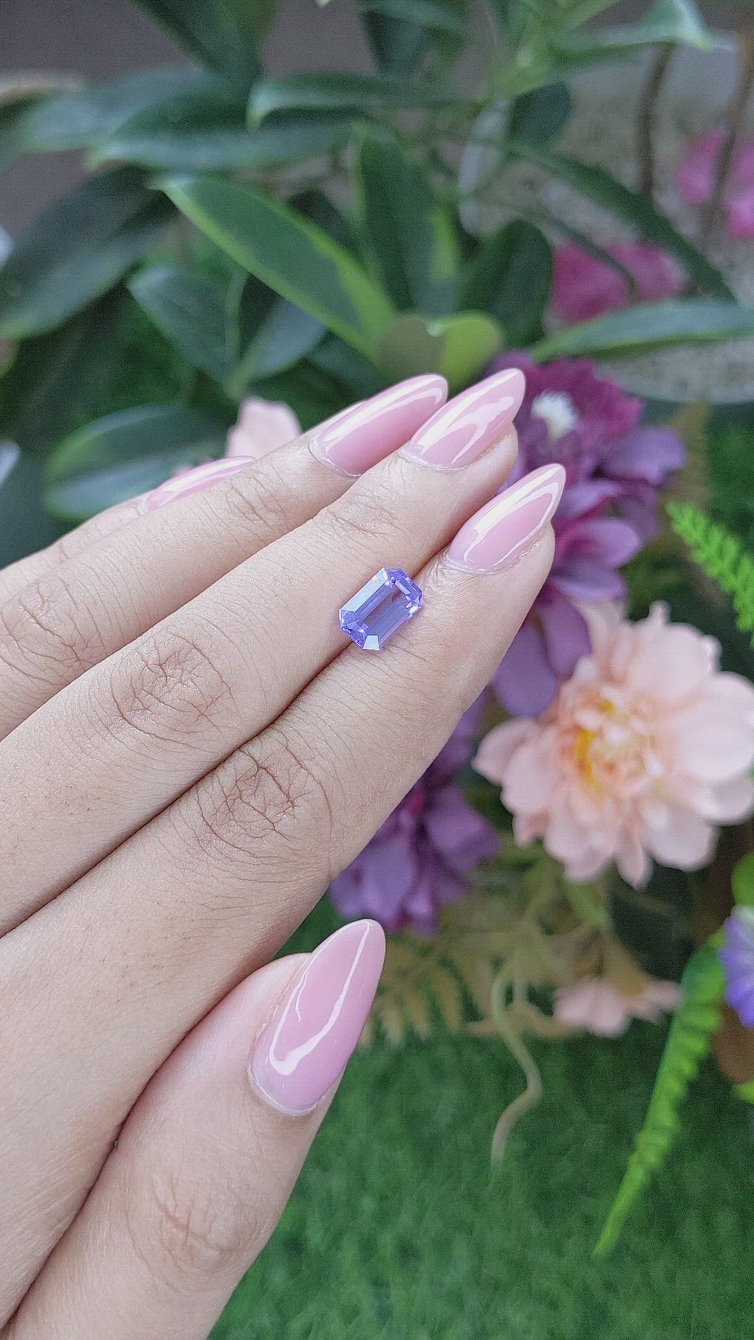 1.99 Ct. Violet Tanzanite from Tanzania Size Video