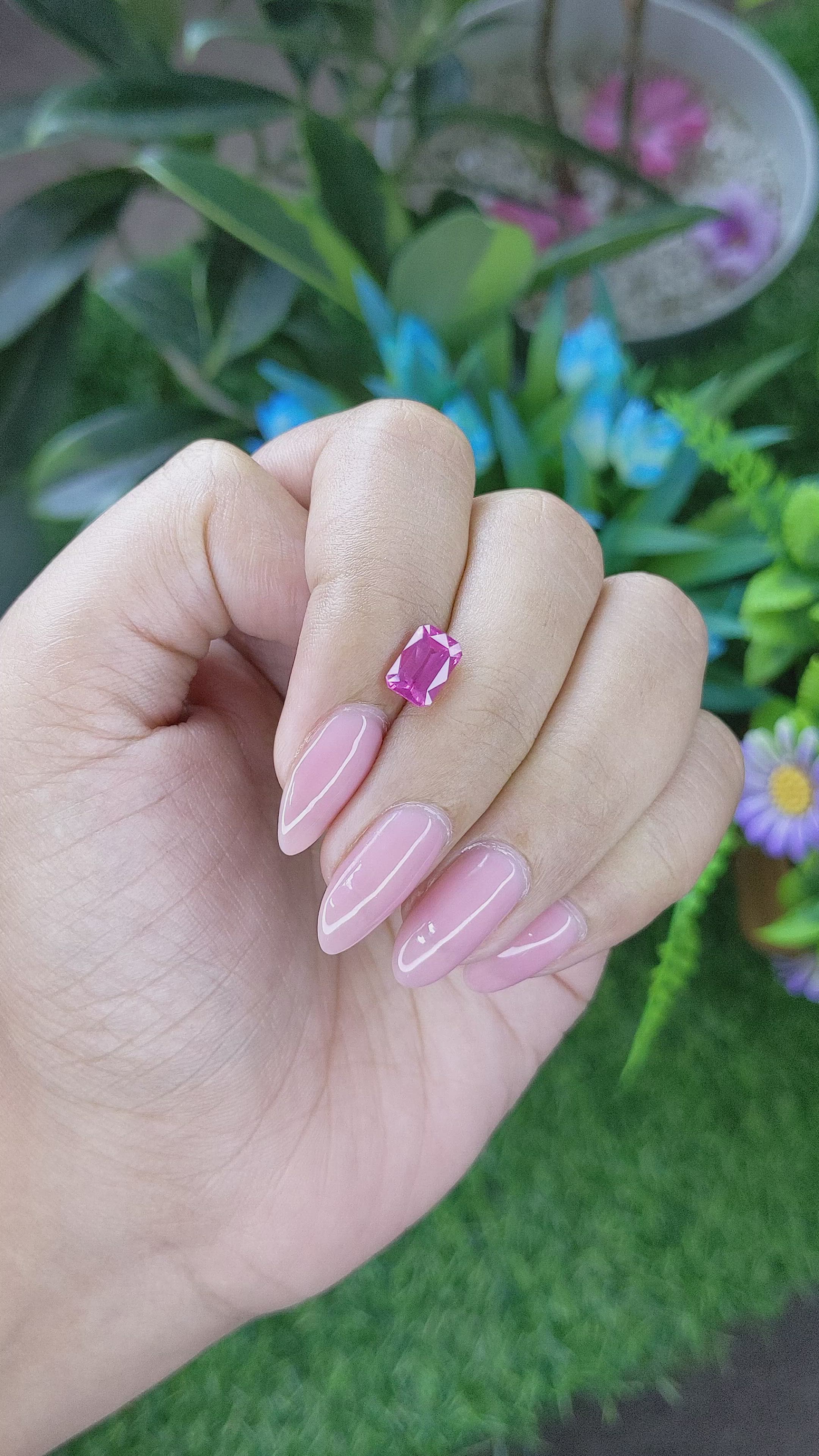 1.60 Ct. Pink Spinel from Tanzania Size Video